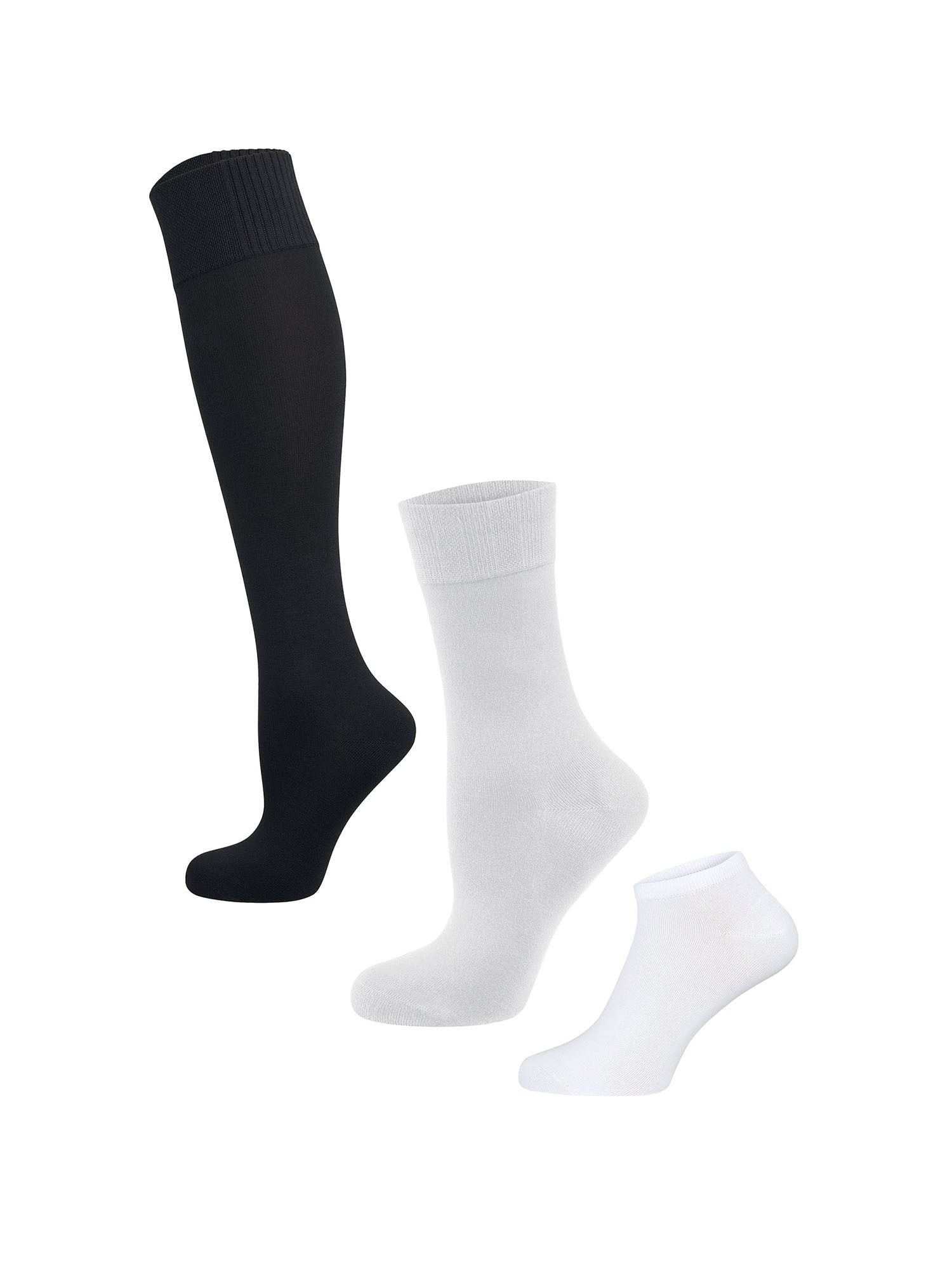 NUR DIE Damen Basicsocken Bambus Kombi 3er Pack - Bild 1