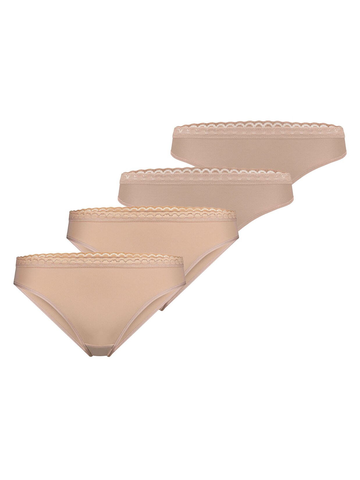 NUR DIE Damen Slip Daily Micro Slip + String 4er Pack