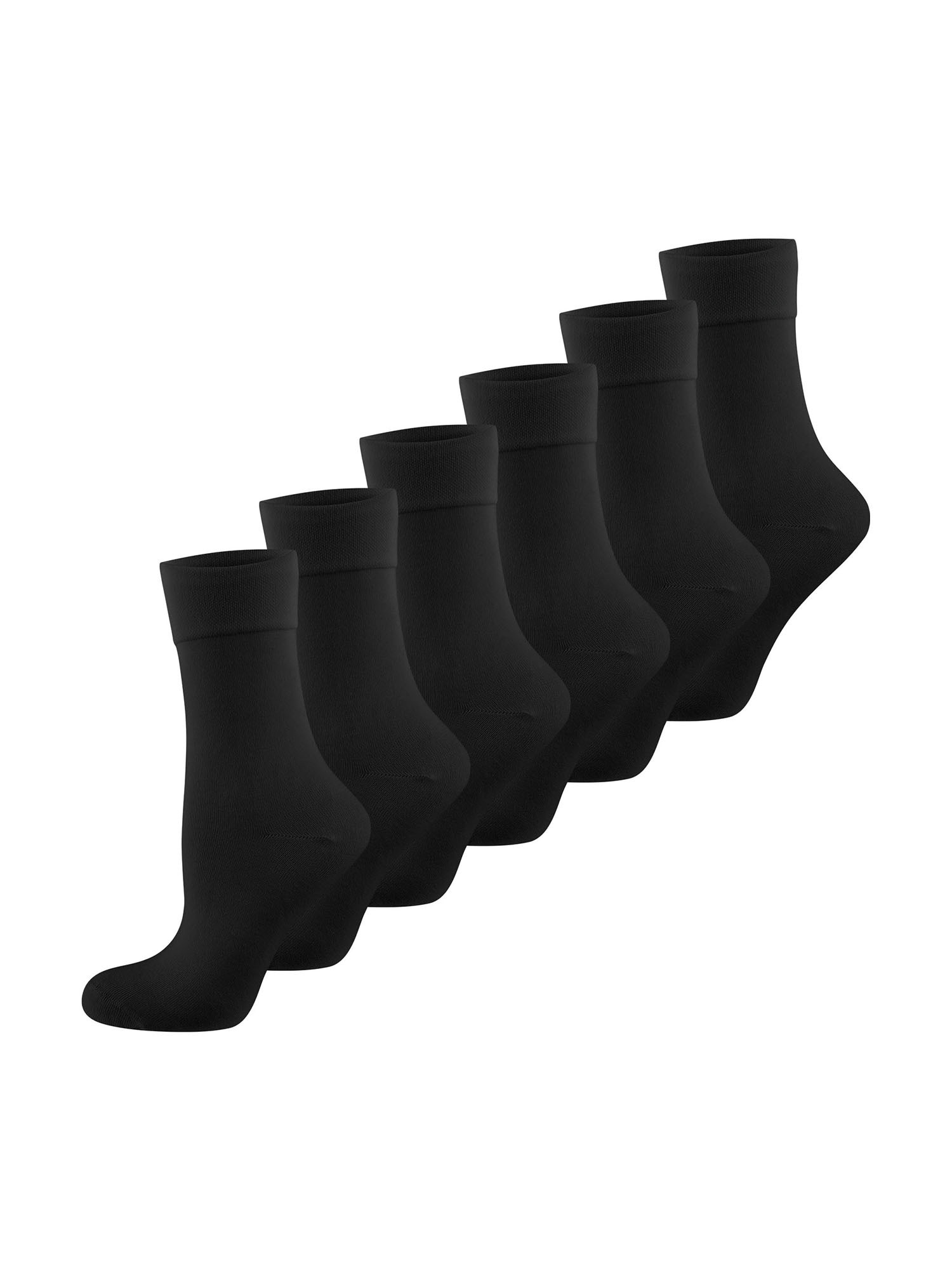 NUR DIE Damen Basicsocken 98 Komfortbund 6er Pack - Bild 1