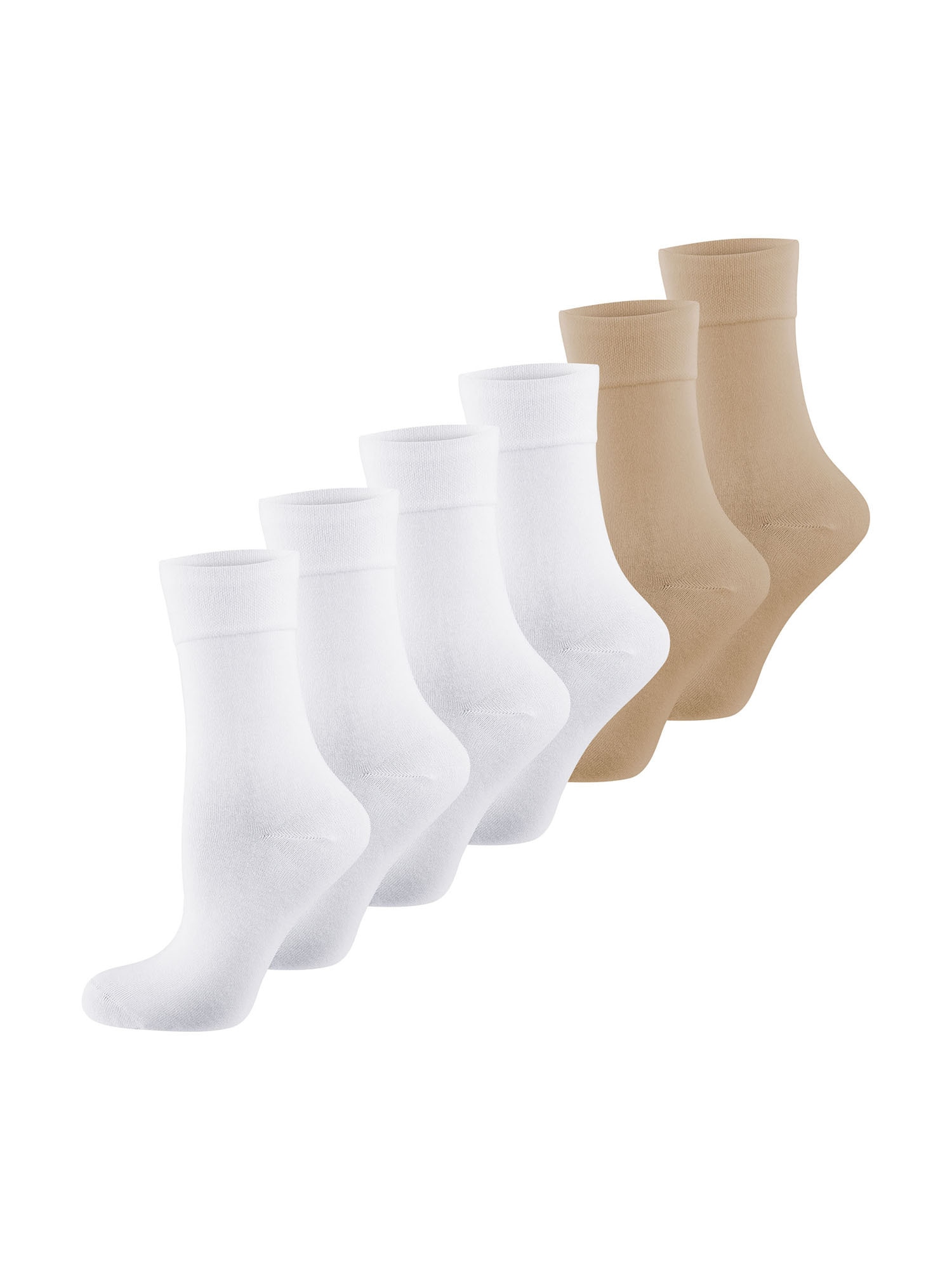NUR DIE Damen Basicsocken 98 Komfortbund 6er Pack - Bild 1