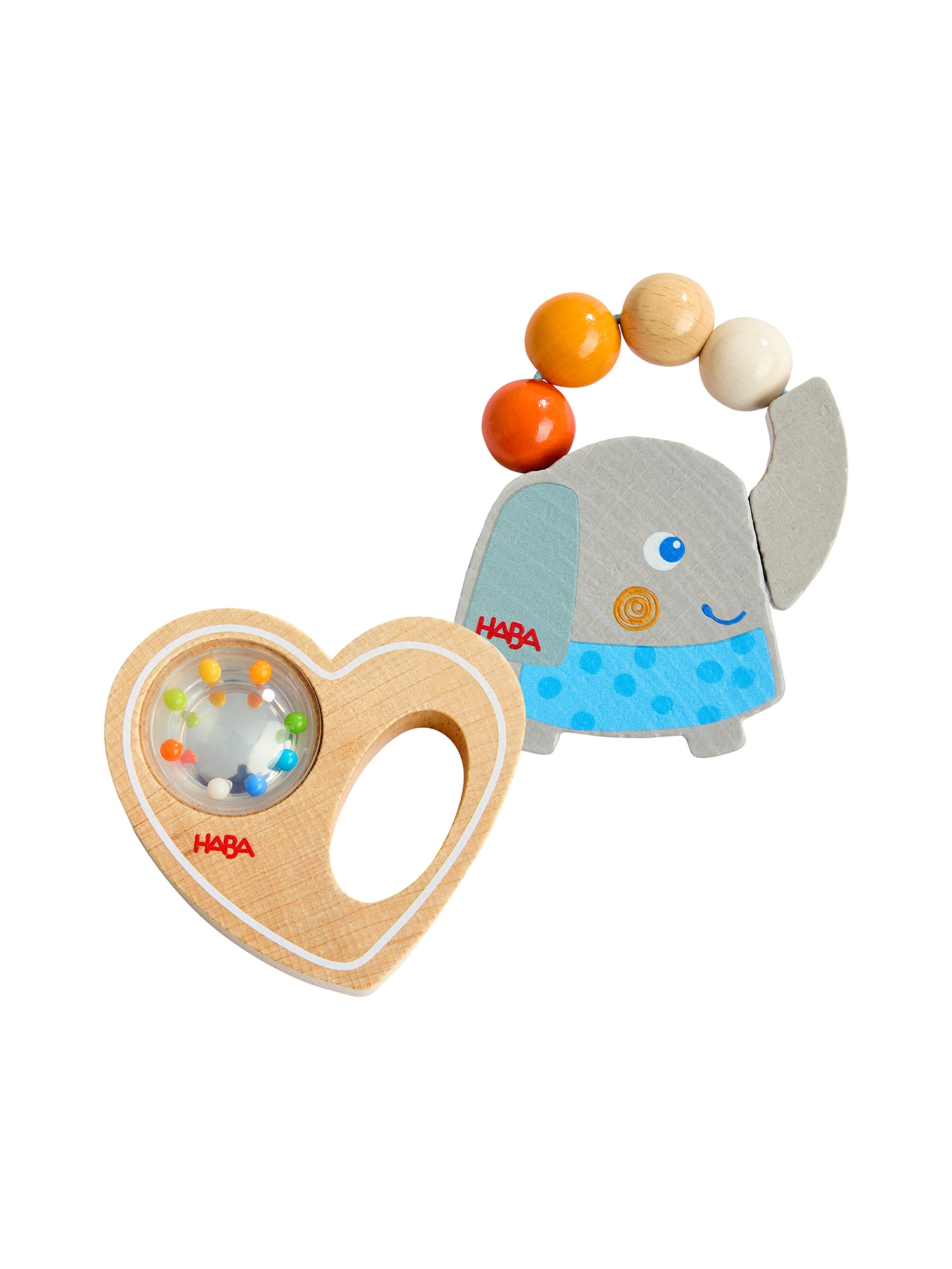 HABA Unisex Greifspielzeug Elefant und Herz 2er Pack - Bild 1