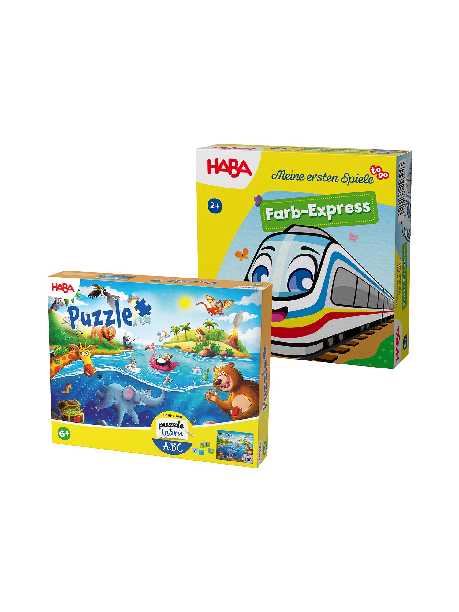 HABA Unisex Spiel Lern-Duo Farb-Express & ABC Puzzle 2er Pack - Bild 1