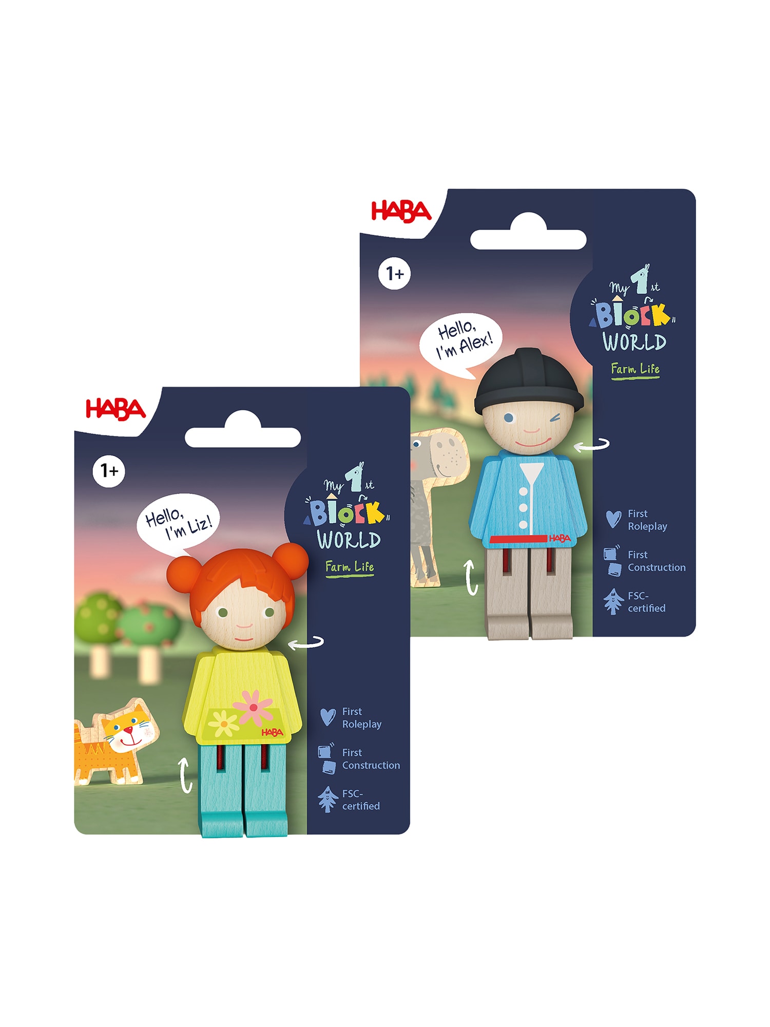 HABA Unisex Minipuppe MFBW Freunde - Reiter Alex und Liz 2-Pack 2er Pack - Bild 1