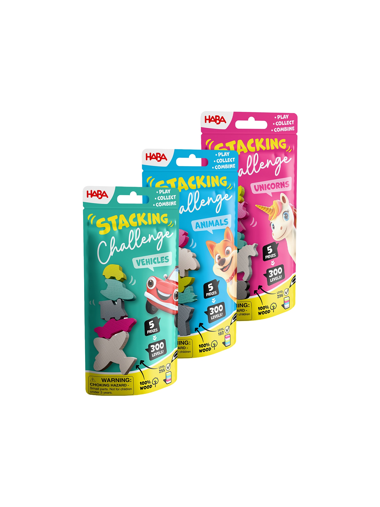 HABA Unisex Stapelspielzeug HABA Stacking Challenge x3 3er Pack - Bild 1