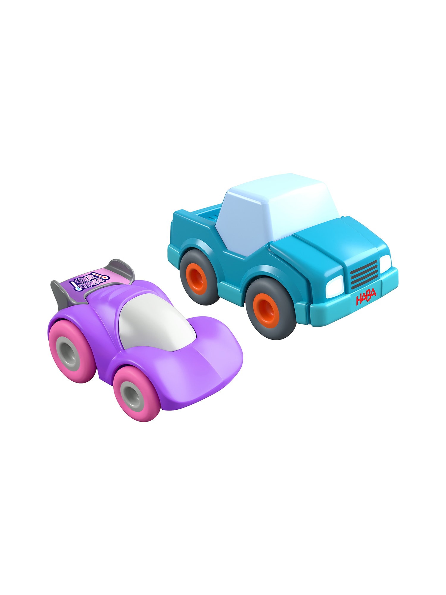 HABA Unisex Spielzeug-Auto Cars Duo Farbwechsel & Crash Pick-up 2er Pack - Bild 1
