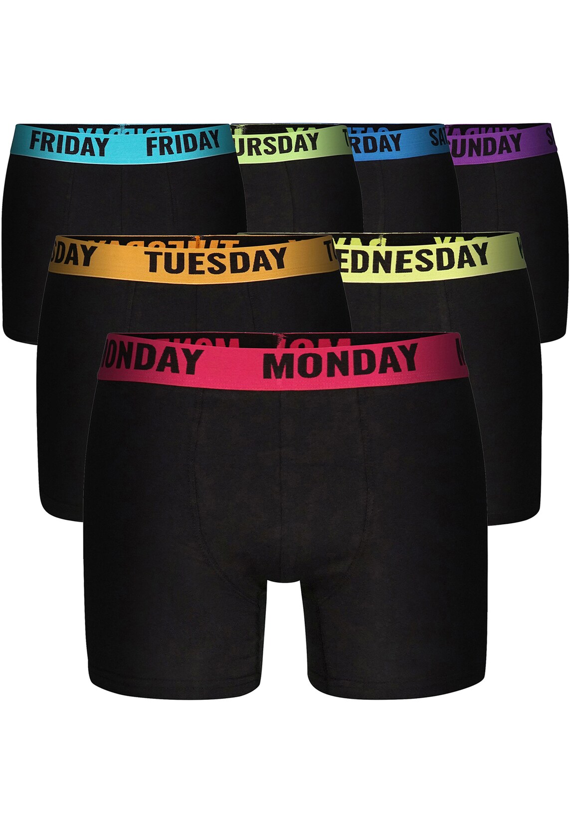 Happy Shorts Herren Retroshorts Monday Sunday 7er Pack