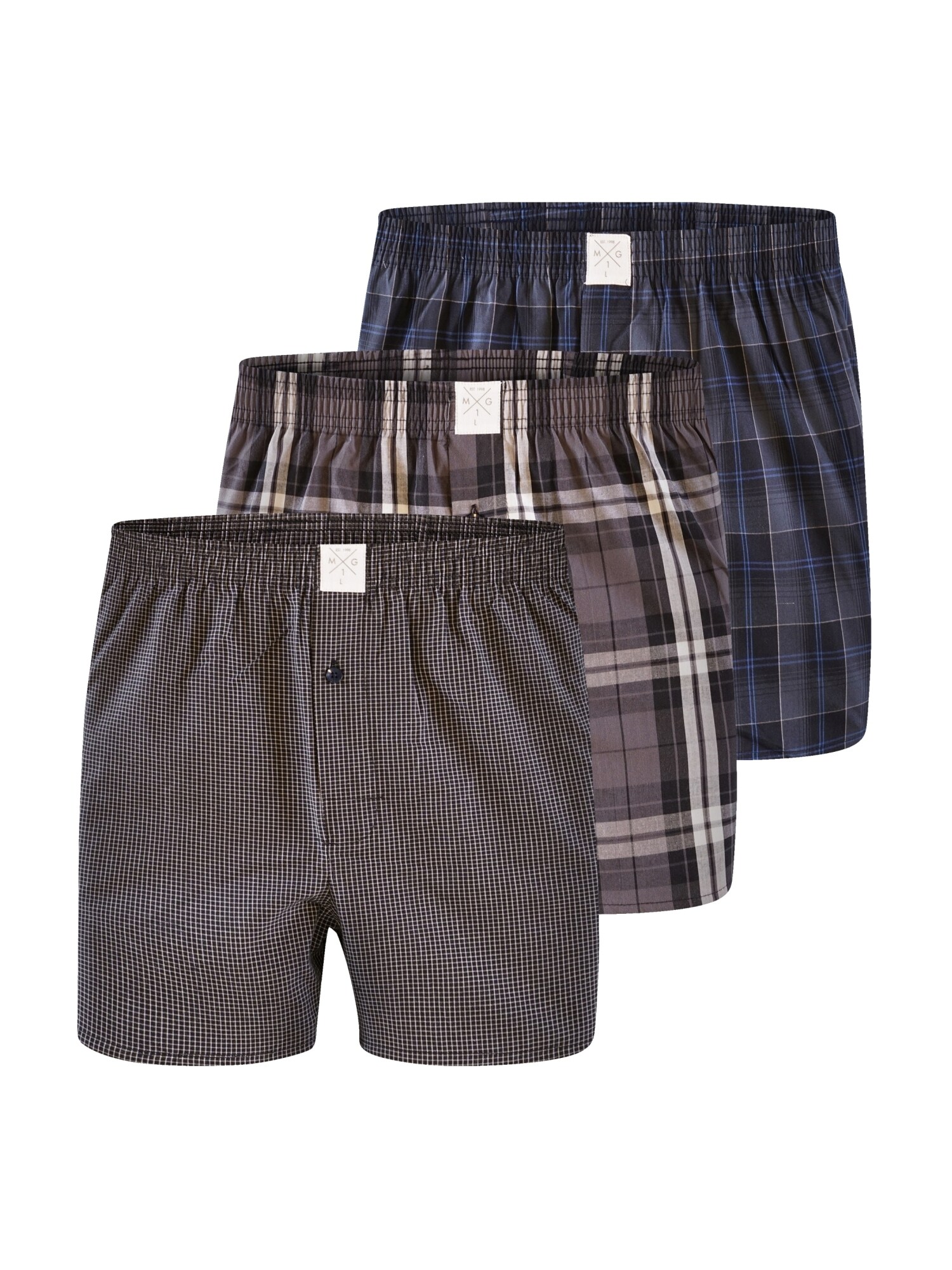 MG-1 Herren Web-Boxershorts Classics #6 3er Pack - Bild 1