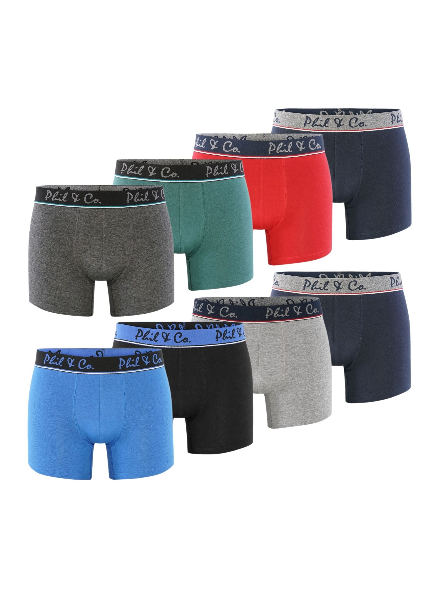 Phil & Co. Berlin Herren Retroshorts 8-Pack Jersey 8er Pack - Bild 1