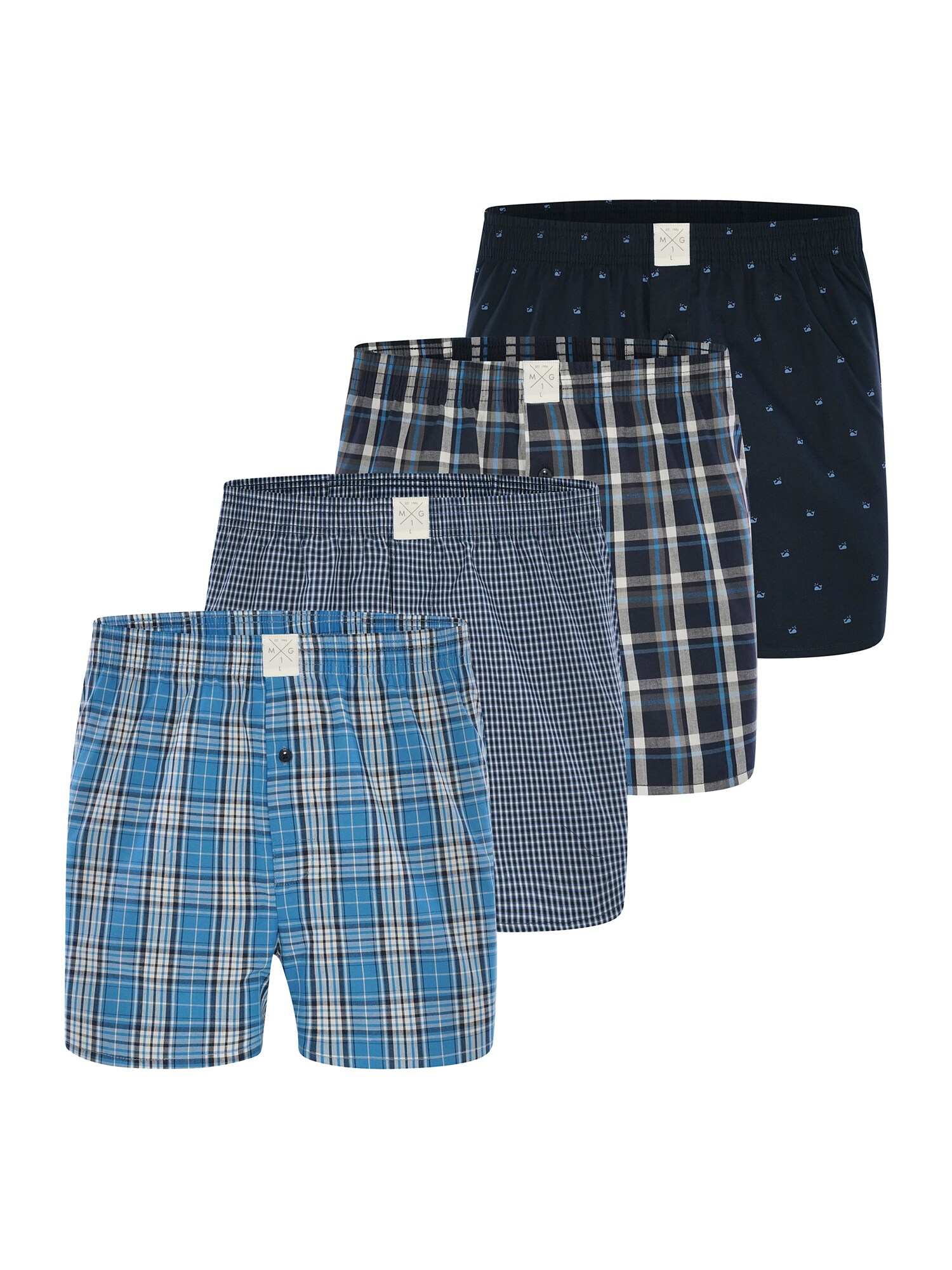 MG-1 Herren Web-Boxershorts 4-Pack 4er Pack - Bild 1