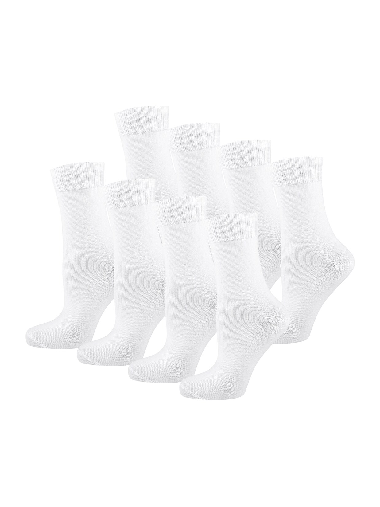 NUR DIE Damen Freizeitsocken Classic Baumwolle 8er Pack