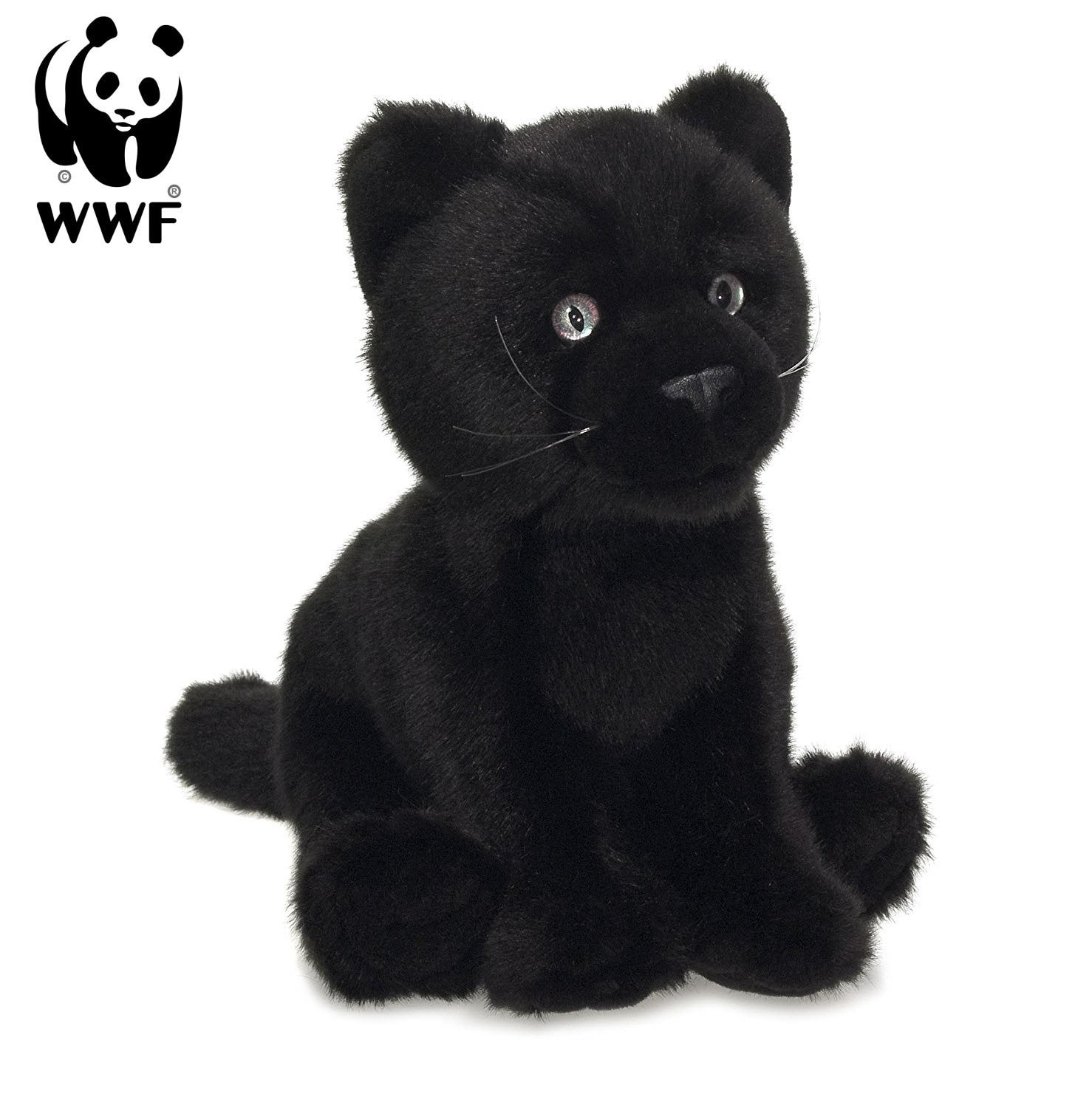 WWF Pl&uuml;schtier Schwarzer Panther (19cm) lebensecht Kuscheltier Stofftier - Bild 1
