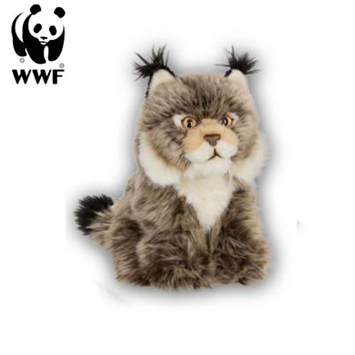 Pl&uuml;schtier Luchs (15cm, dunkelbraun) lebensecht Kuscheltier Stofftier - Bild 1