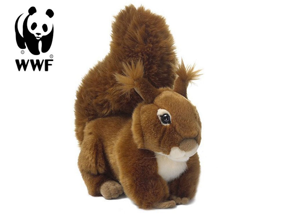 Pl&uuml;schtier Eichh&ouml;rnchen (23cm, liegend) lebensecht Kuscheltier Stofftier - Bild 1