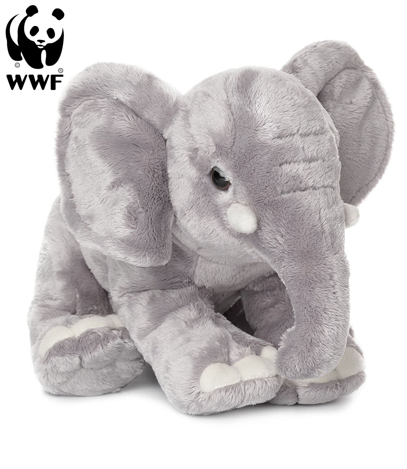 WWF Pl&uuml;schtier Elefant (R&uuml;ssel runter, 18cm) lebensecht Kuscheltier Stofftier - Bild 1