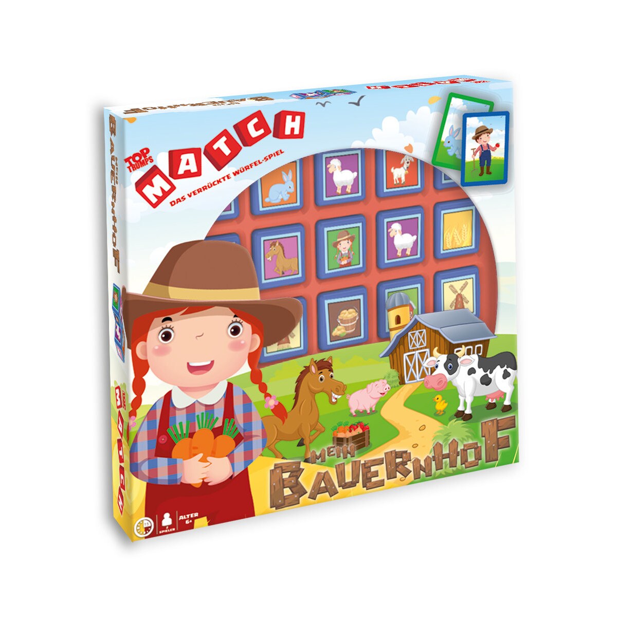 Top Trumps Match Mein Bauernhof W&uuml;rfelspiel Gesellschaftsspiel Kinderspiel Spiel - Bild 1