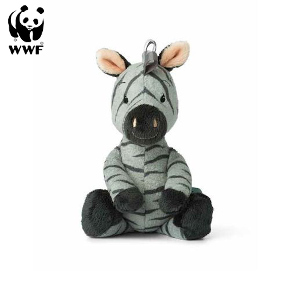 WWF Cub Club - Ziko das Zebra (grau, 22cm) mit Gl&ouml;ckchen Kuscheltier Stofftier f&uuml;r Kleinkinder - Bild 1