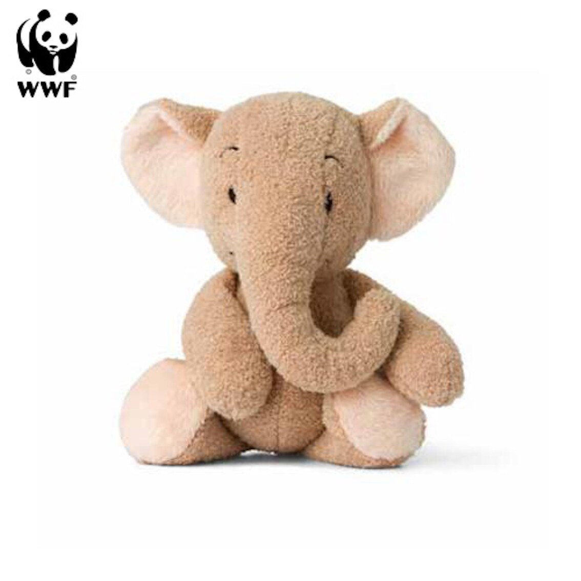 WWF Cub Club - Ebu der Elefant (beige, 22cm) mit Knisterohren Kuscheltier Stofftier f&uuml;r Kleinkinder - Bild 1