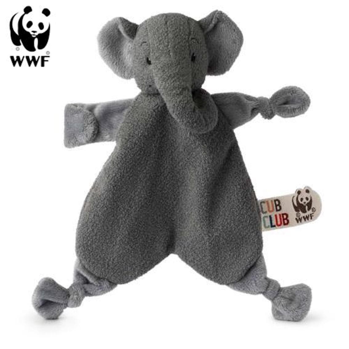 Cub Club - Schmusetuch Ebu der Elefant (grau, 30cm) f&uuml;r Kleinkinder Elephant Schnuffeltuch - Bild 1