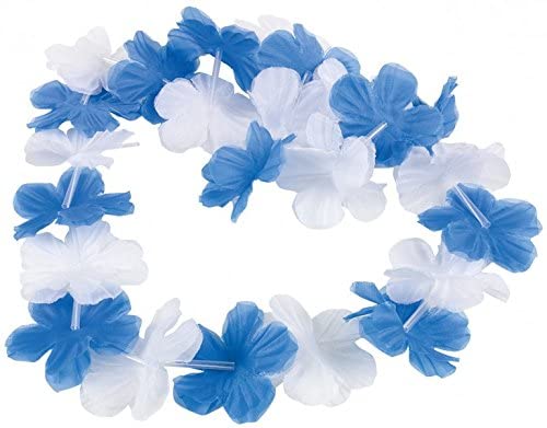 Amscan Oktoberfest Hawaii-Kette (blau/wei&szlig;) Bayern M&uuml;nchen Schalke 04 Umhang - Bild 1