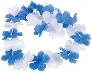 Amscan Oktoberfest Hawaii-Kette (blau/weiß) Bayern München Schalke 04 Umhang - Bild 1