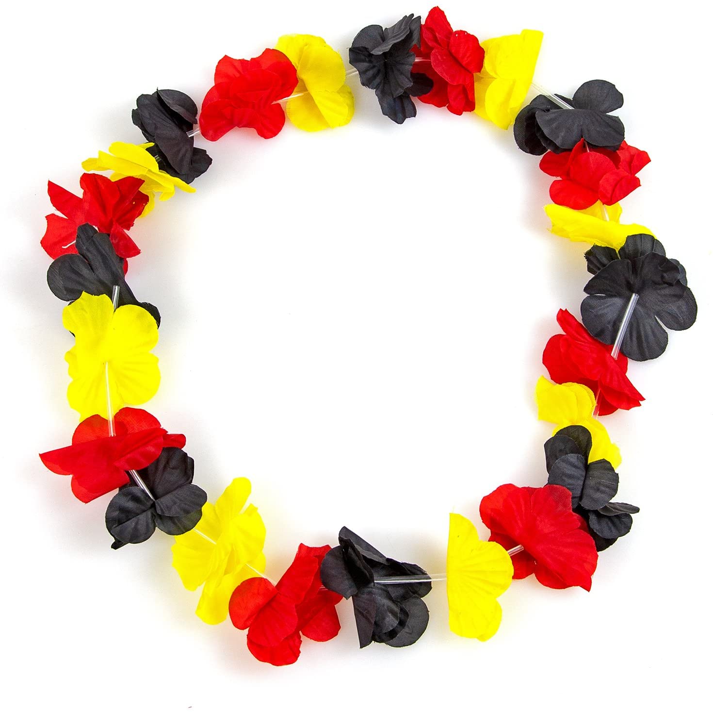 Deutschland Hawaii Kette Umhang Kranz Schwarz Rot Gold Fanartikel EM WM Fu&szlig;ball - Bild 1