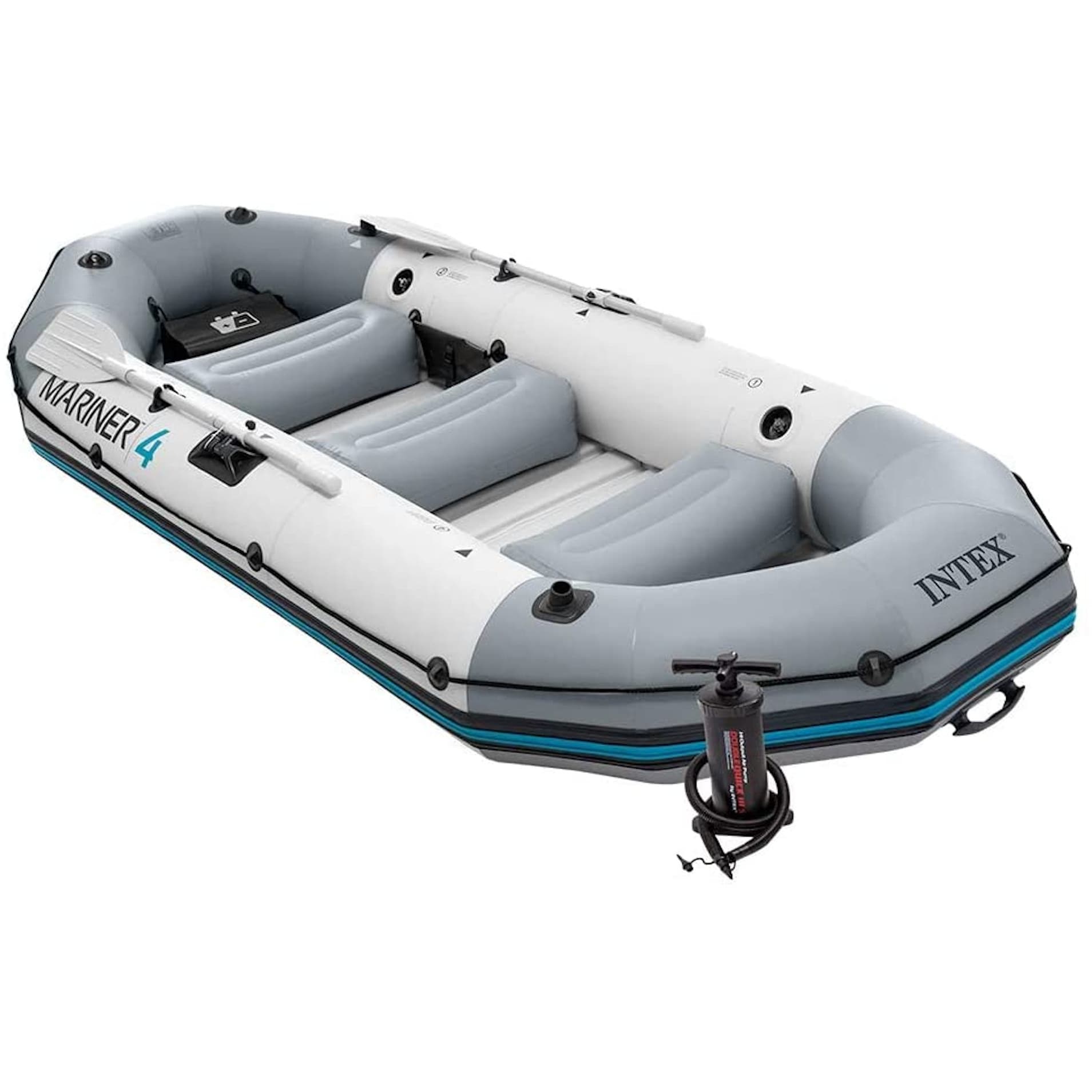 INTEX 68376NP - Schlauchboot-Set - Mariner 4 (inkl. Paddel u. Pumpe) - Bild 1