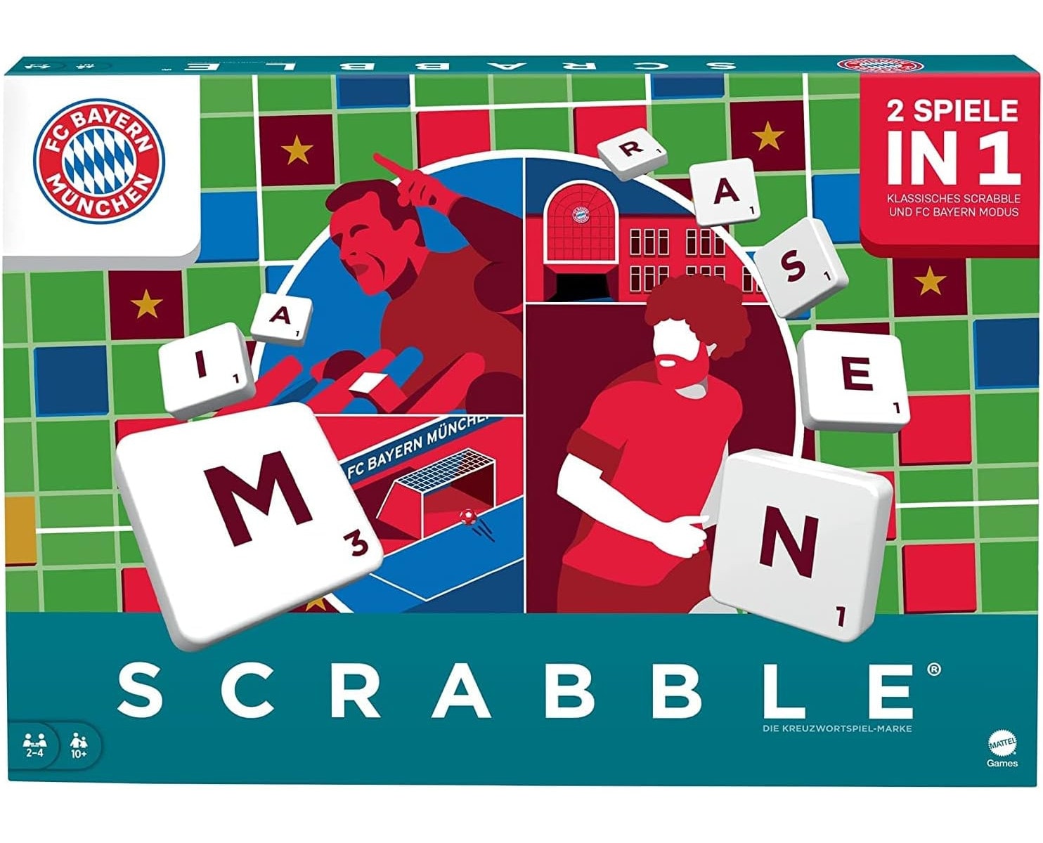 Mattel - Scrabble - FC Bayern M&uuml;nchen Brettspiel W&ouml;rterspiel - Bild 1