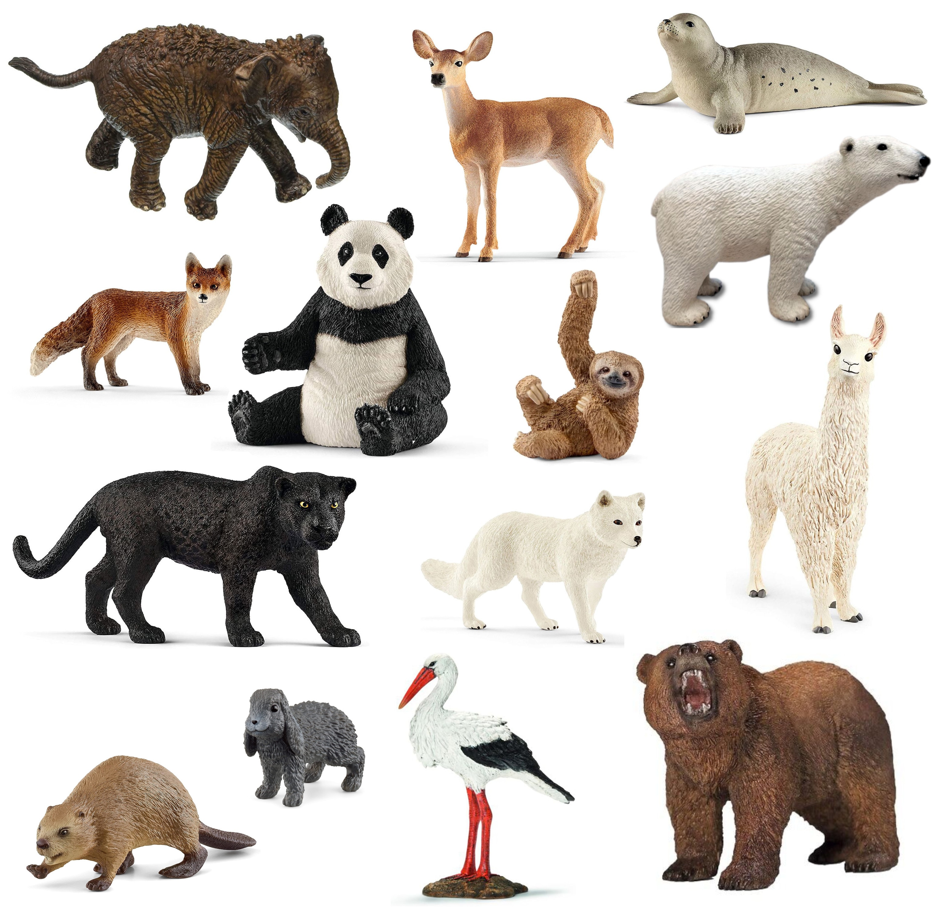 Schleich - Tierfiguren - wilde Tiere der Welt 14-teilig - Bild 1