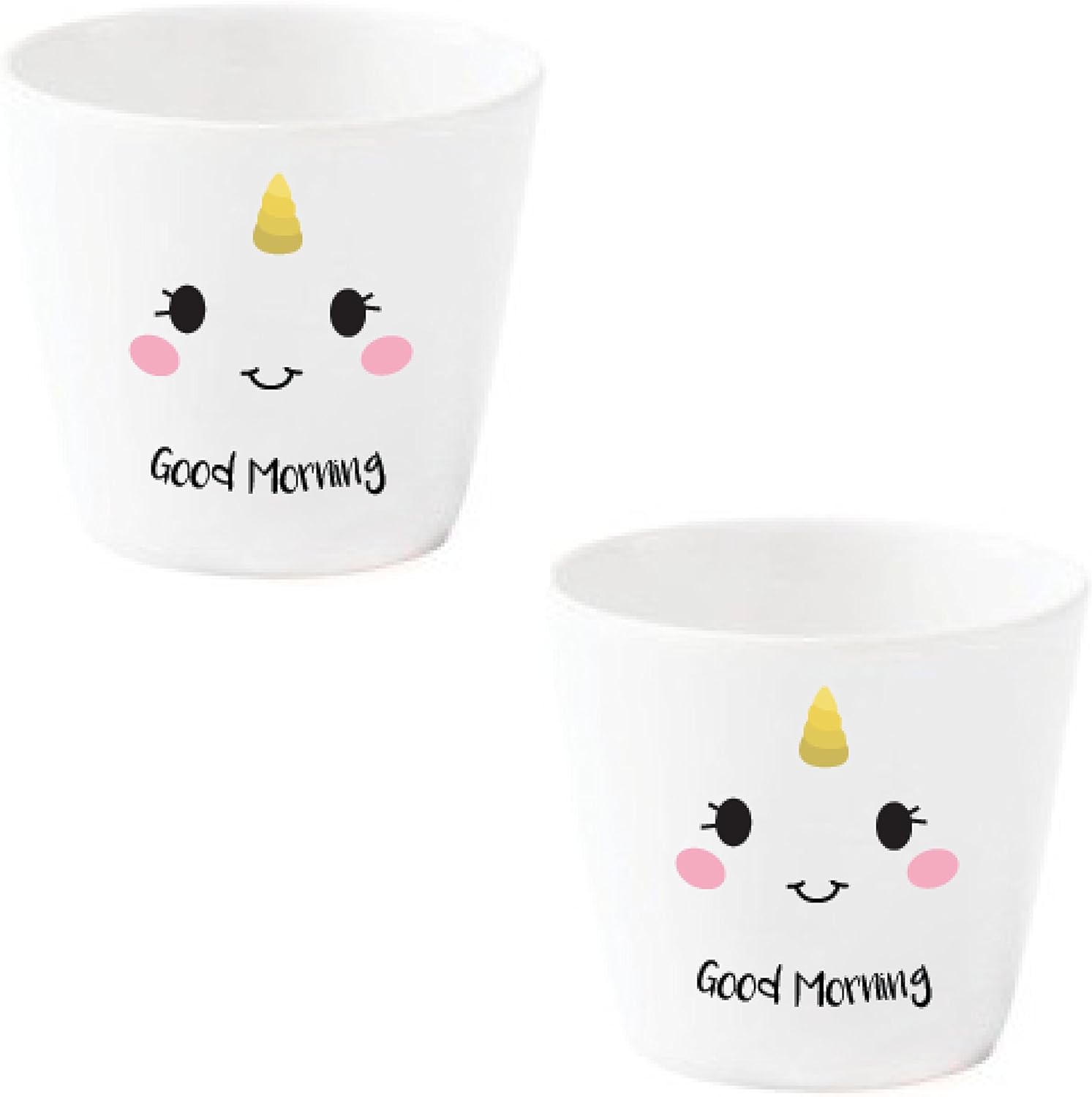 EinhornLiebe - Eierbecher Set - Einhorn mit Gesicht &raquo;Happy&laquo; (2 St&uuml;ck) - Bild 1