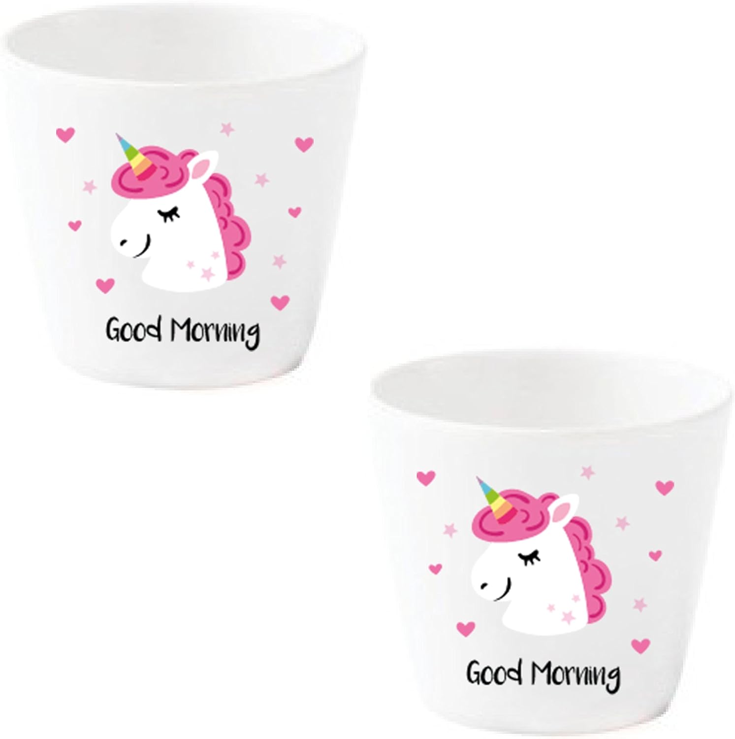 EinhornLiebe - Eierbecher Set - Einhorn mit Gesicht &raquo;Pink Unicorn&laquo; (2 St&uuml;ck) - Bild 1