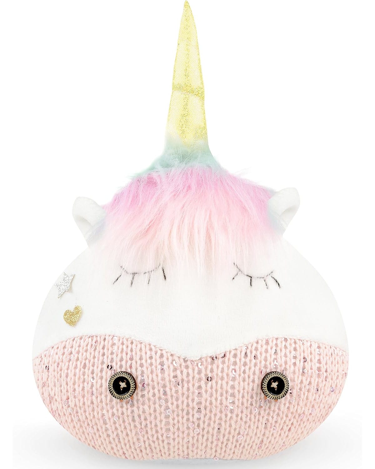 EinhornLiebe - T&uuml;rstopper - Einhorn T&uuml;rsack wei&szlig; (17x28x16cm) T&uuml;rgewicht Wandpuffer - Bild 1