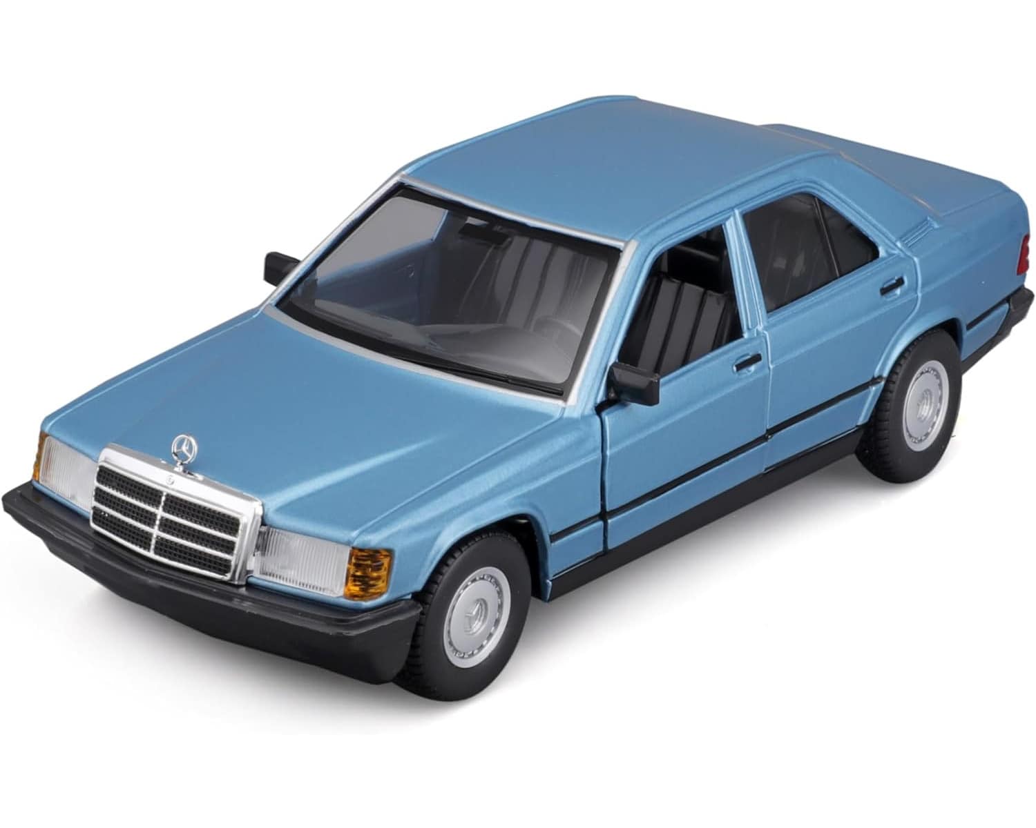 Bburago 18-21103 - Modellauto - Mercedes 190E &acute;87 (diamant blau, Ma&szlig;stab 1:24) Modell Auto - Bild 1