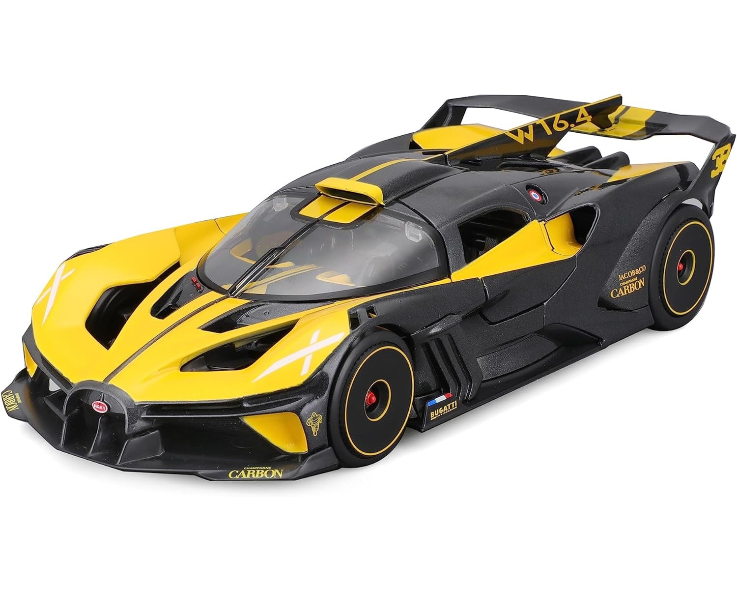 Maisto 32911 - Modellauto - Bugatti Bolide (gelb, Ma&szlig;stab 1:24) Modell Auto Spielzeugauto - Bild 1