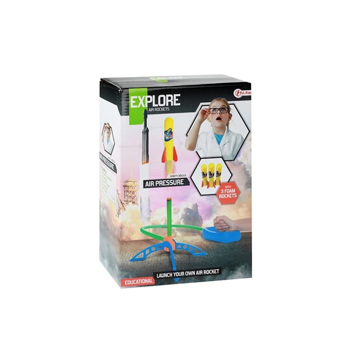 Toi-Toys - EXPLORE Luftdruckrakete Experimentierspielzeug Kinder Raketen Rakete - Bild 1