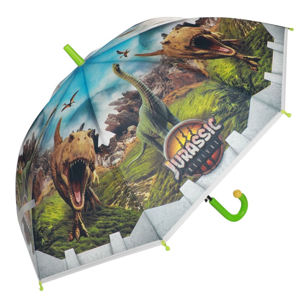 Toi-Toys 68063A - World of Dinosaurs - Regenschirm (80cm) Dinosaurier Regen Sonnenschirm Schirm - Bild 1