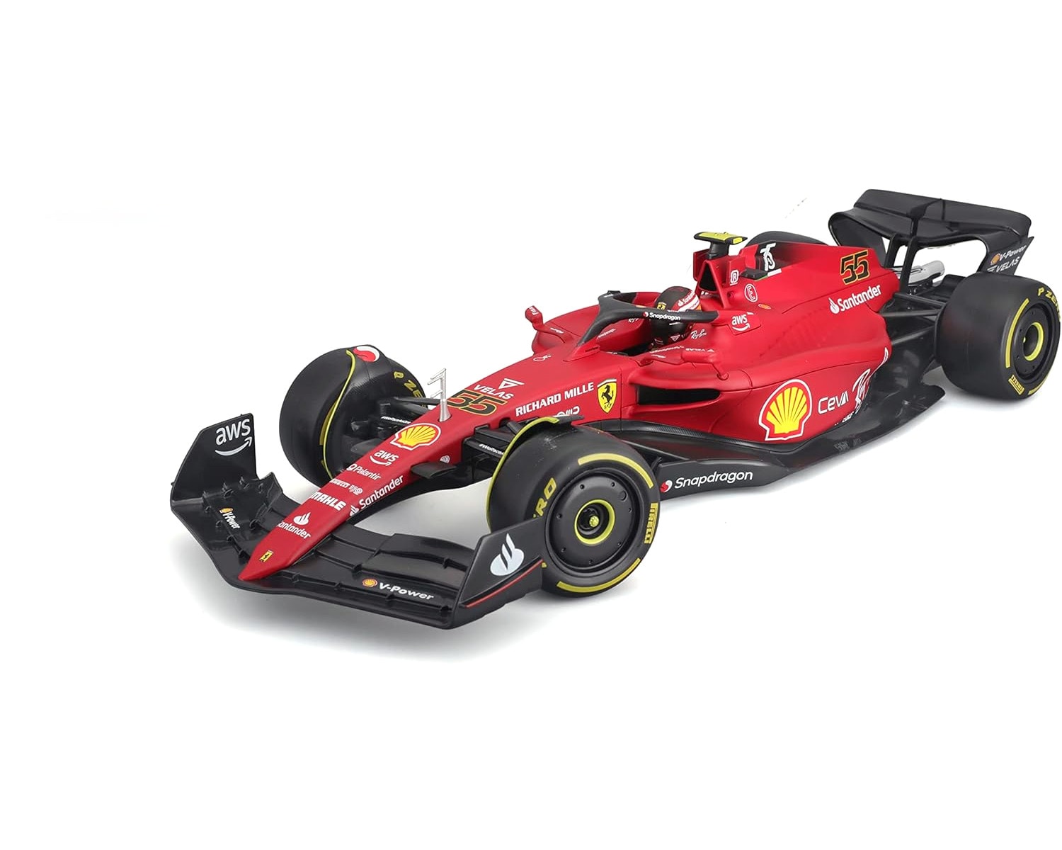 Bburago 18-16812S - Modellauto - F1 Ferrari SF-23, 2023 Sainz (Ma&szlig;stab 1:18) Formel 1 Auto - Bild 1
