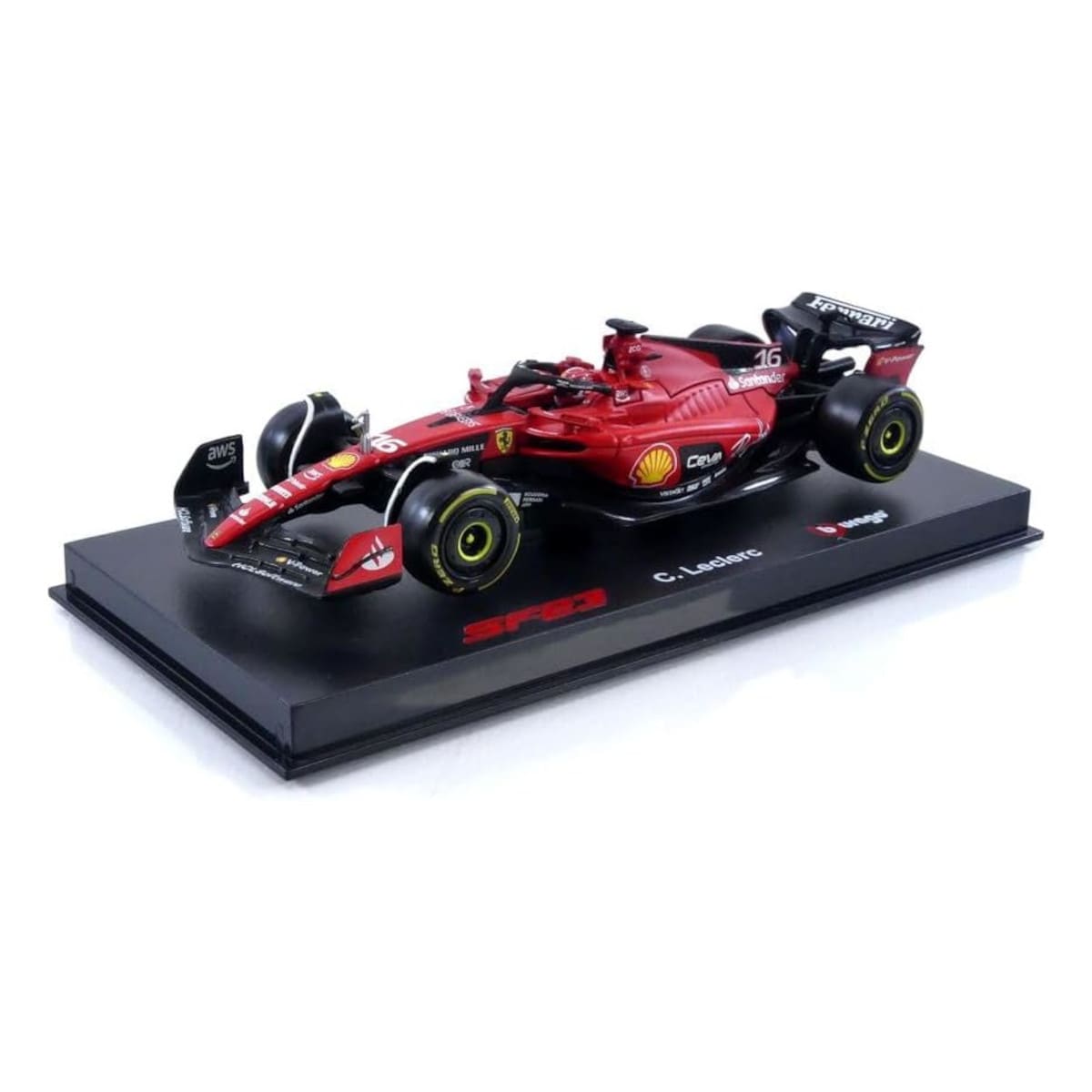 Bburago 18-36835L - Modellauto - F1 Ferrari SF-23 #16 Leclerc (mit Helm, Ma&szlig;stab 1:43) Formel 1 - Bild 1