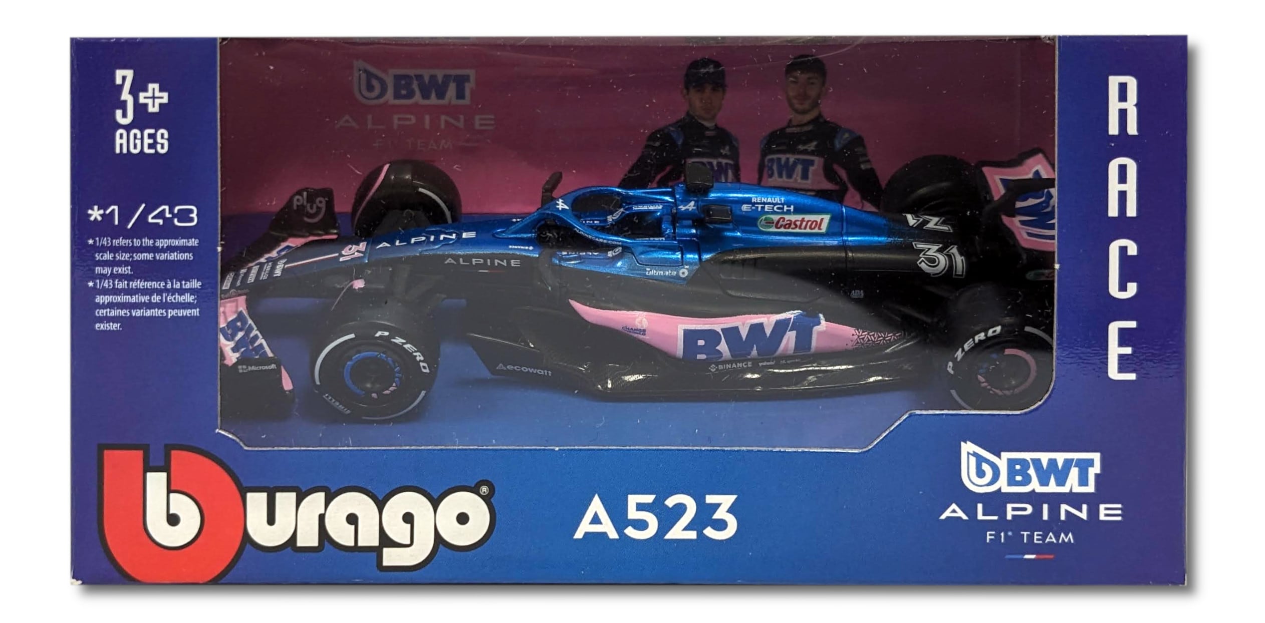Bburago 18-38072O - Modellauto - F1 Renault Alpine A523 '23 #31 Ocon (Ma&szlig;stab 1:43) - Bild 1