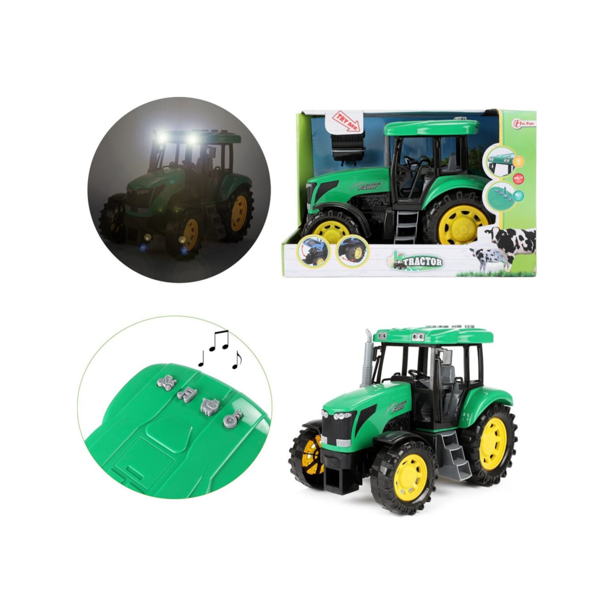Toi-Toys 28095B TRACTOR gro&szlig;er Spielzeugtraktor mit Licht & Sound &ndash; 27 cm - Bild 1