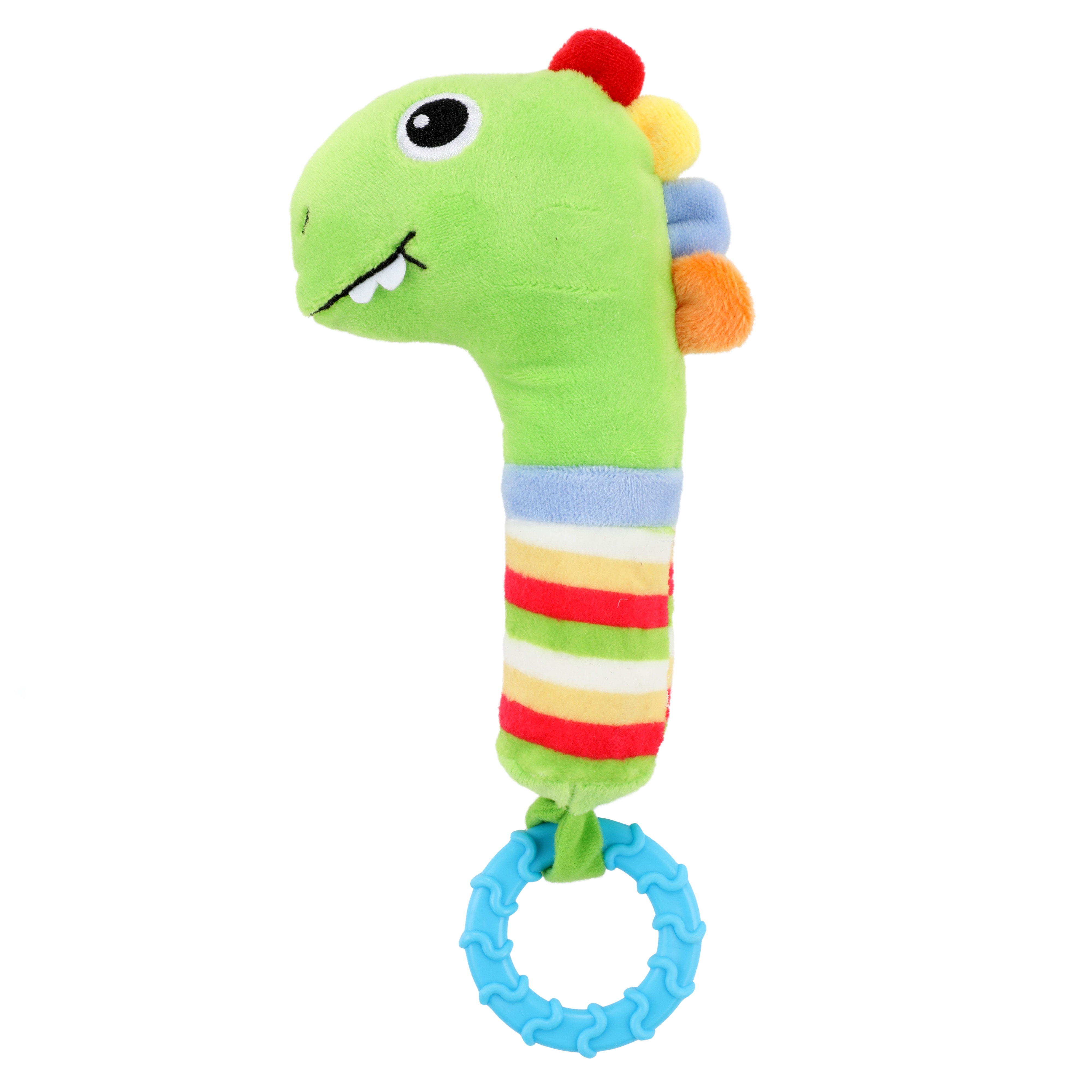 Toi-Toys 72131A - LITTLE STARS  Babyrassel Dino &ndash; Bei&szlig;ring & Quietsche, Spielzeug Baby 0+ Monate - Bild 1