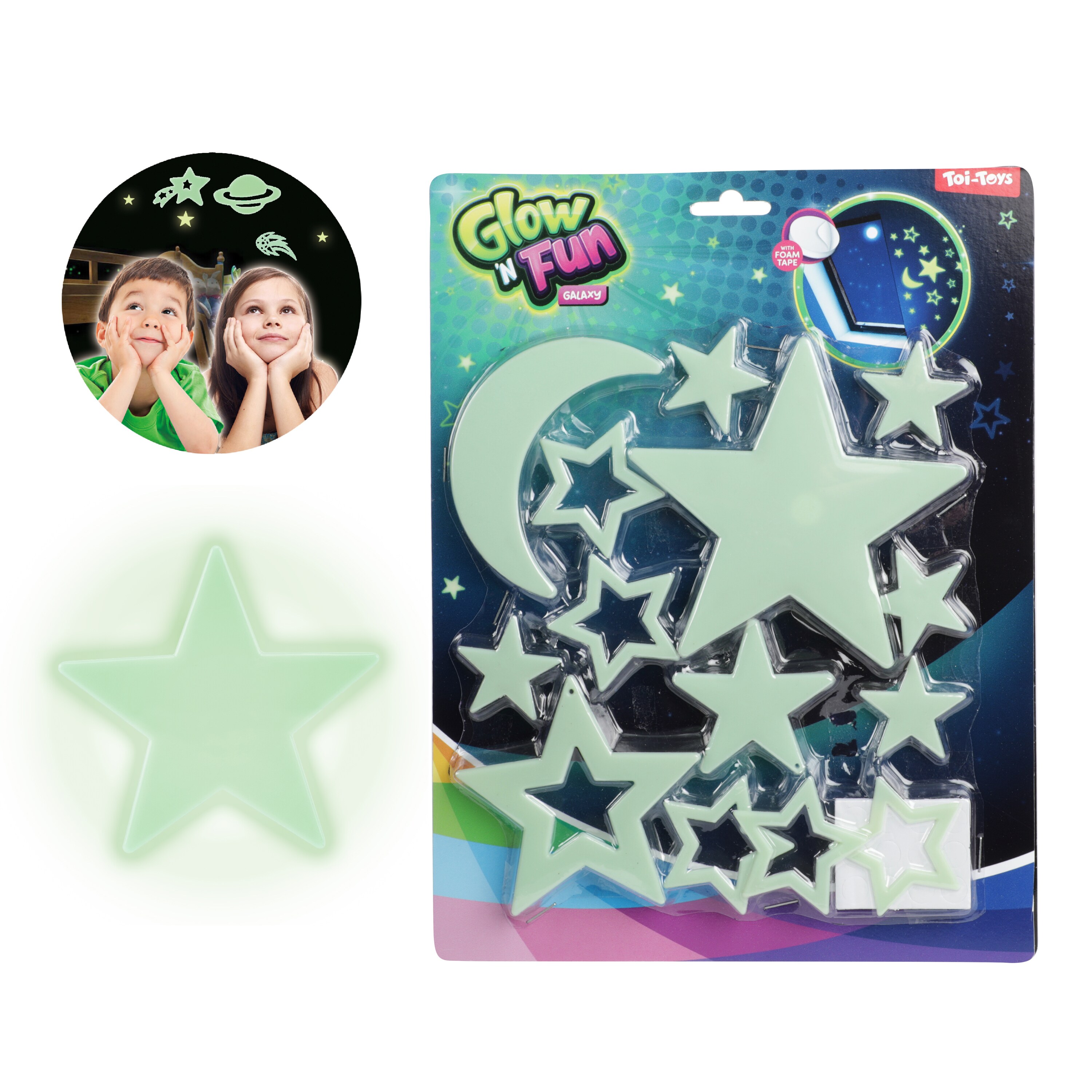 Toi-Toys - GLOW N FUN fluoreszierende Sterne shining Stars leuchtende - Bild 1