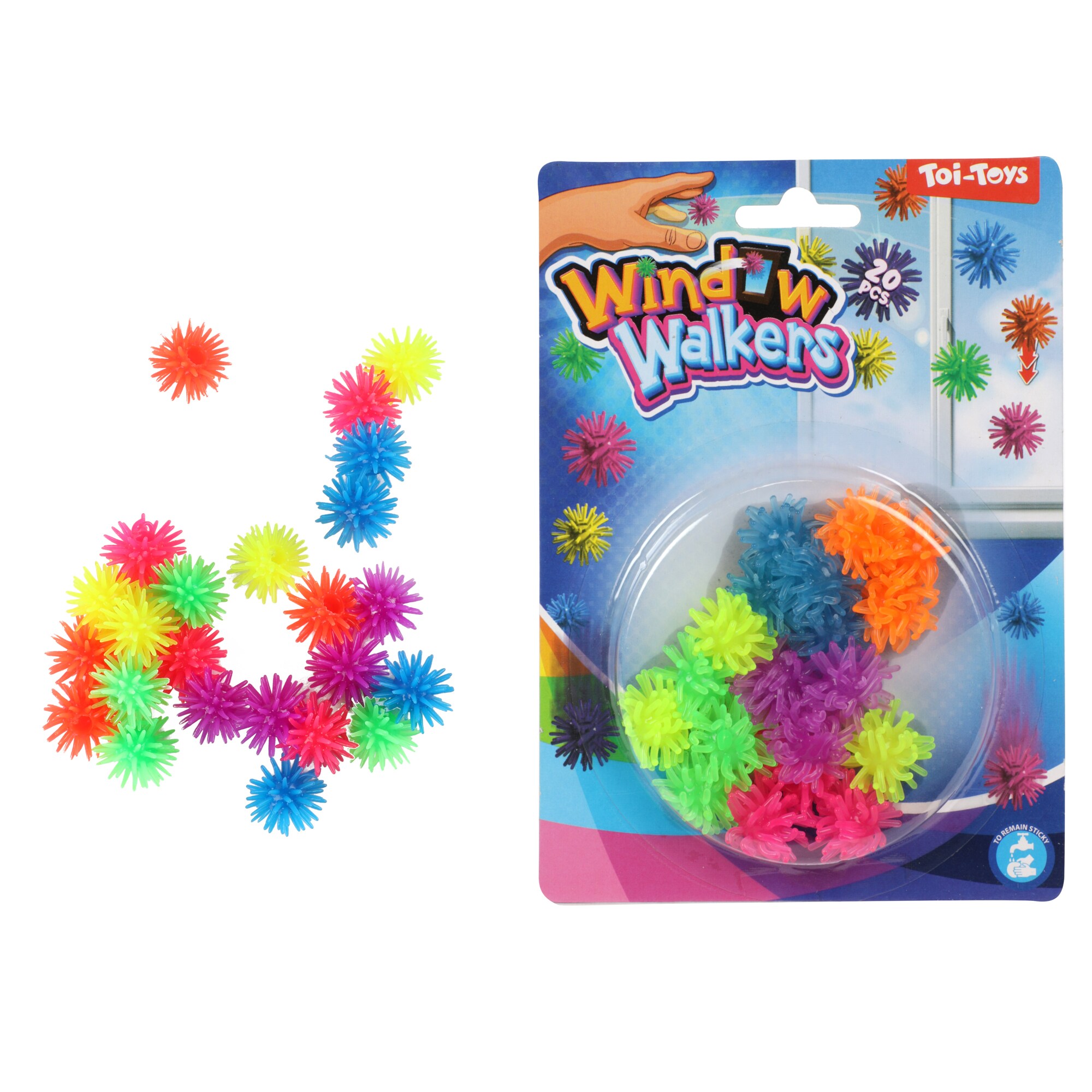 Toi-Toys - Fenster Kriecher - Mini Pufferb&auml;lle (20 St&uuml;ck, 2cm) Stressball - Bild 1