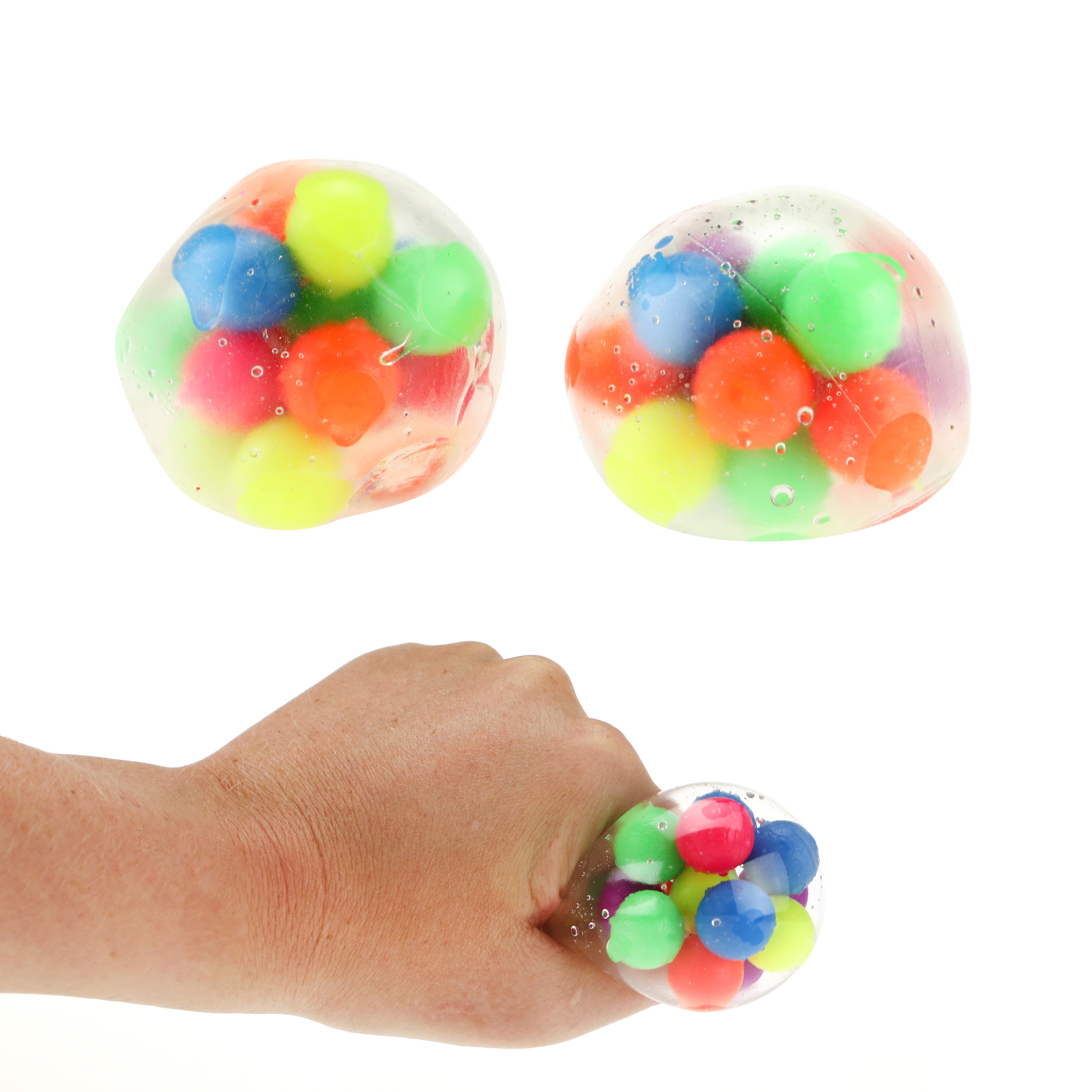 Toi-Toys - Quetsch-Ball gef&uuml;llt mit bunten B&auml;llchen Antistressball Stressball B&auml;lle - Bild 1