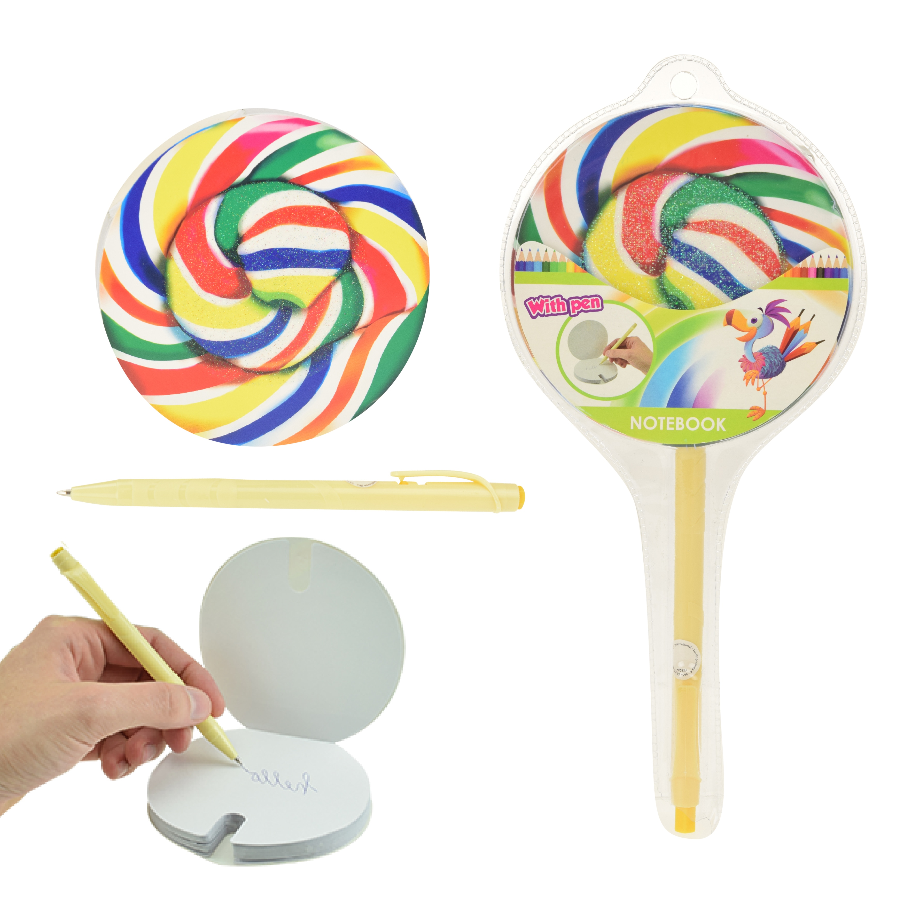 Toi-Toys 46589A - Notizbuch - Lutscher inkl. Kugelschreiber Notebook with pen Notizen Lolly Pop - Bild 1