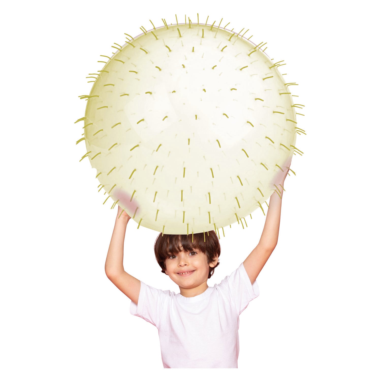 Toi-Toys - PUFFERZ Punchballon - Puffer (aufblasbar) gr&uuml;n Wasserspielzeug Ball gelb - Bild 1