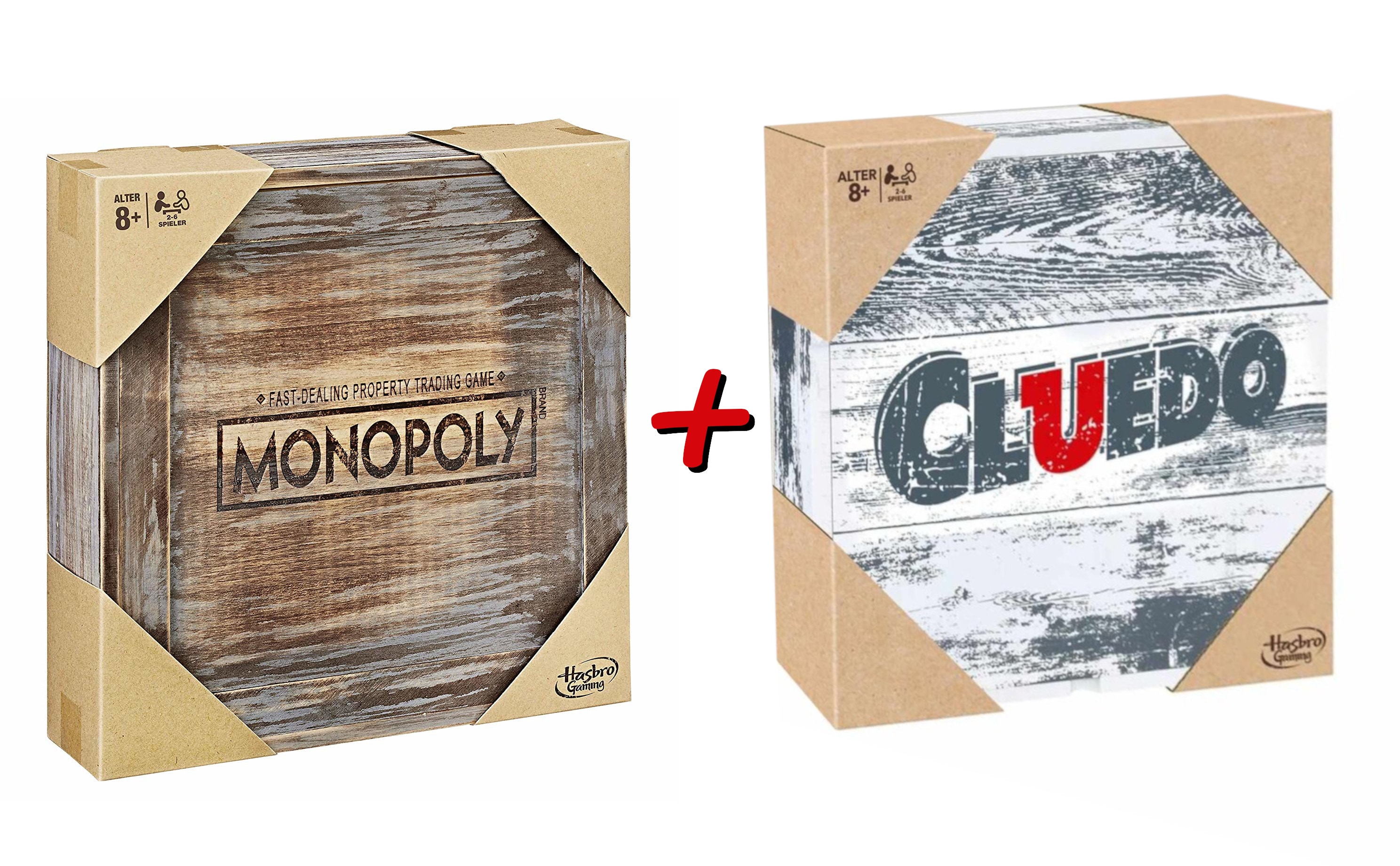 Monopoly Holz Sonderedition + Cluedo Rustikal Bundle Brettspiel Gesellschaftsspiel - Bild 1