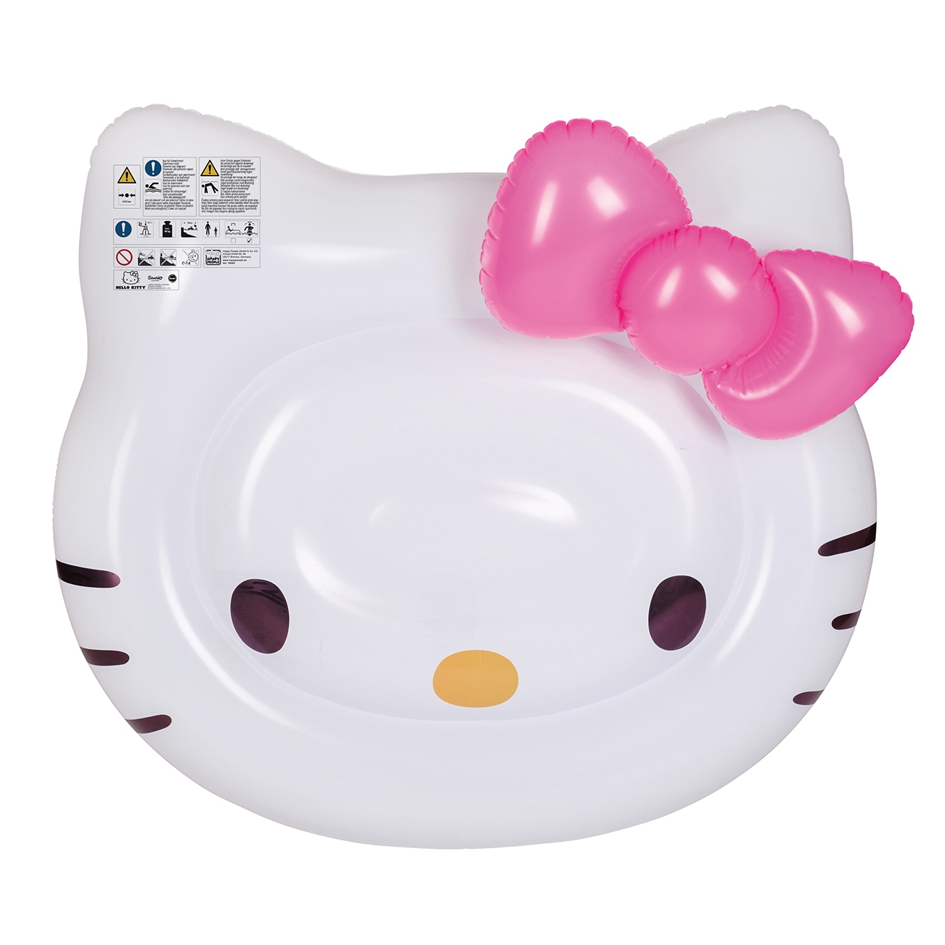 Happy People - Luftmatratze - Hello Kitty (140x120cm) Floater Schwimmtier mit aufblasbarer Schleife - Bild 1
