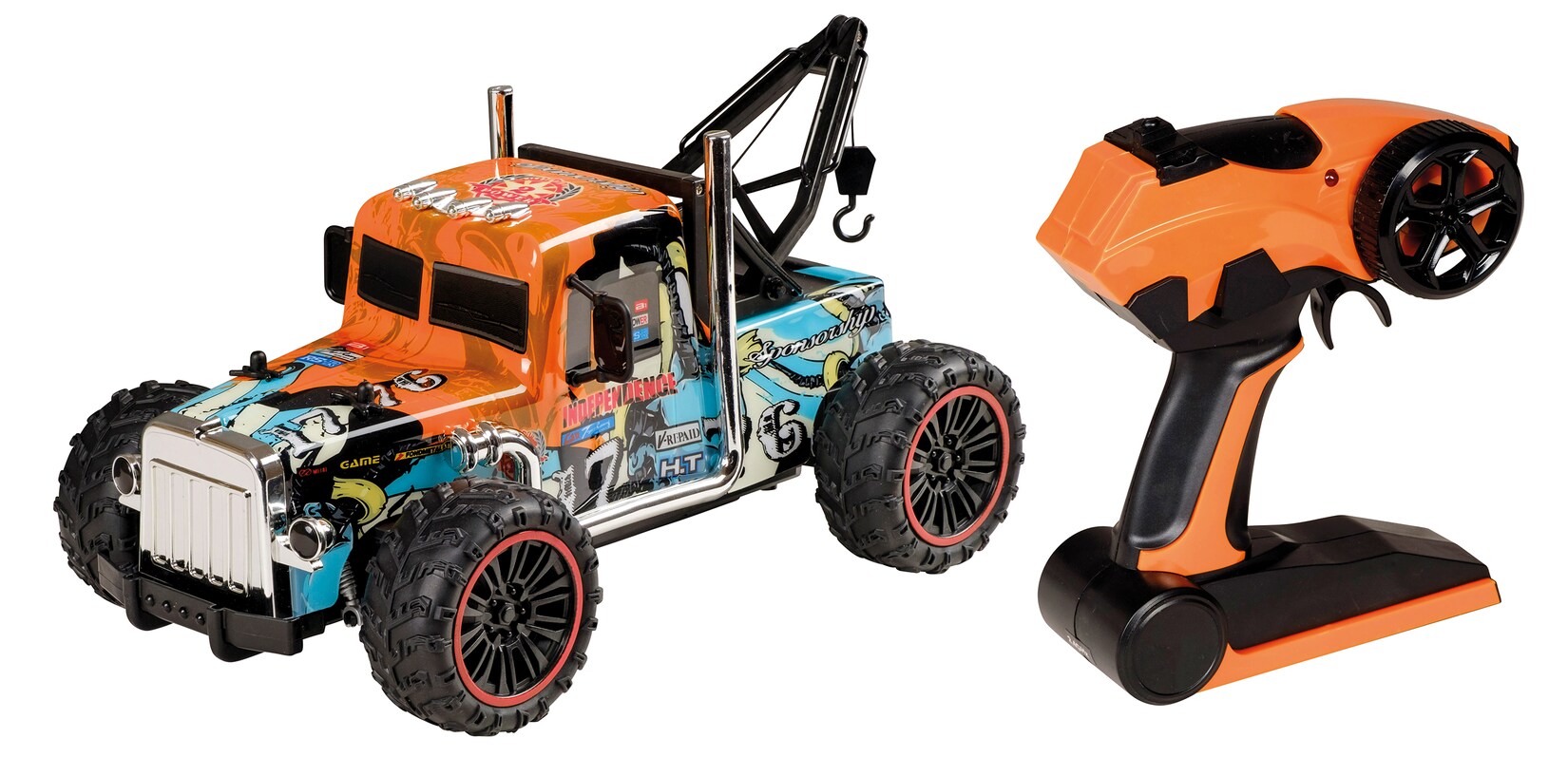 Happy People – Ferngesteuertes Auto – RC Independent Titan (1:14, 33cm) Spielzeugauto Abschlepper | 04008332303109