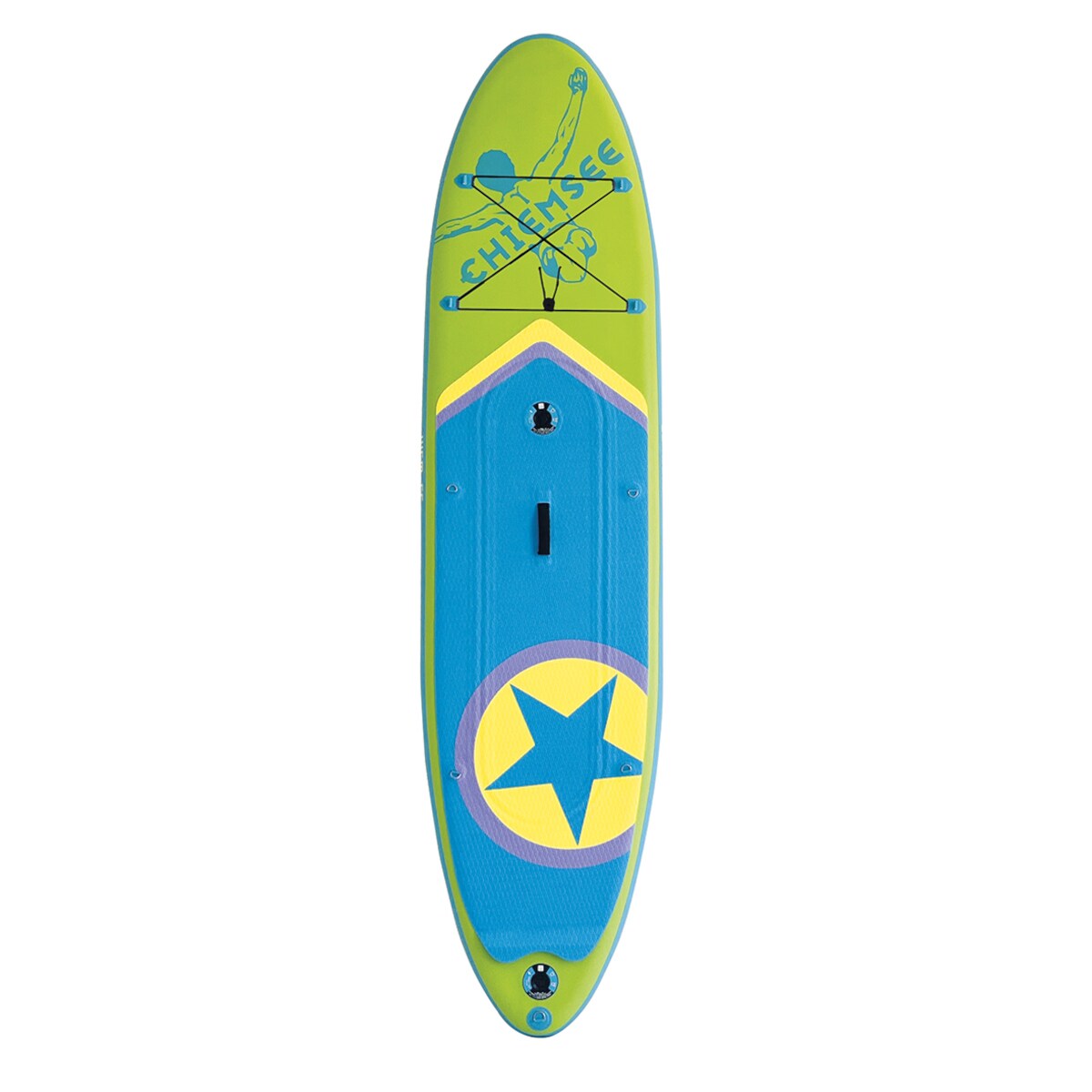 Chiemsee - SUP-Set inkl. Board, Paddel, Pumpe, Leash & Rucksack (gr&uuml;n/blau) Stand-Up Paddle - Bild 1
