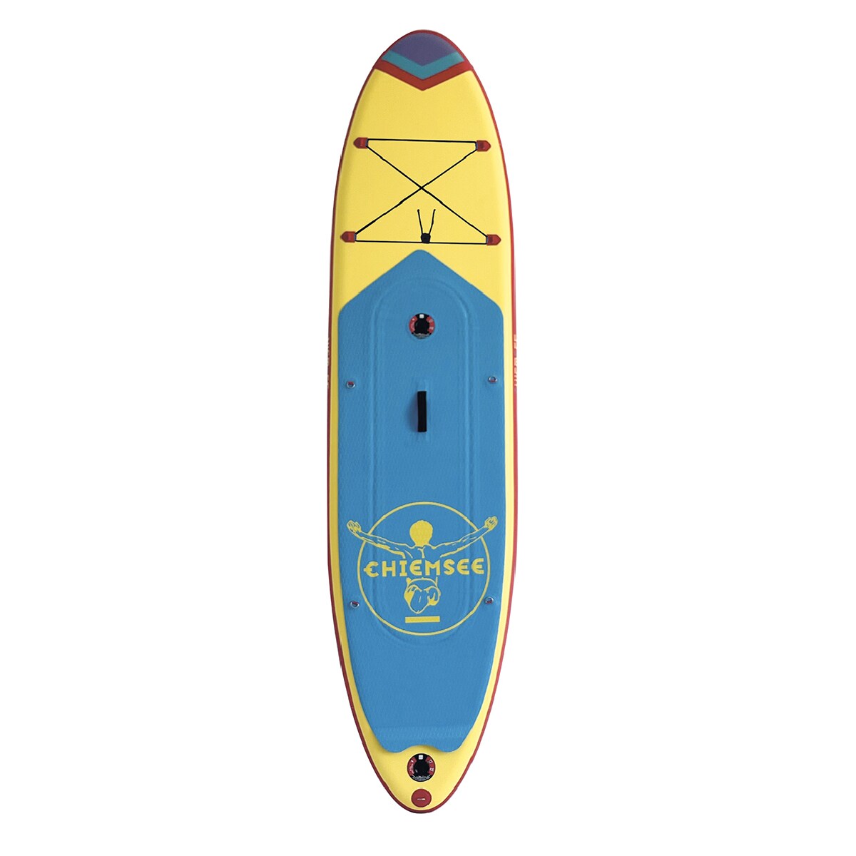 Chiemsee – SUP-Set inkl. Board, Paddel, Pumpe, Leash & Rucksack (gelb/blau) Stand-Up Paddle